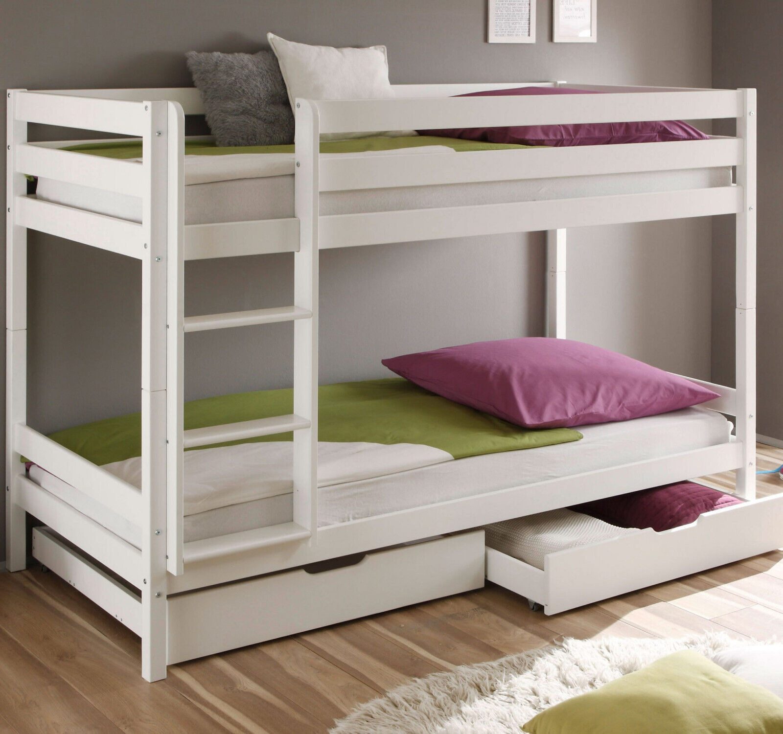 Homeline Etagenbett Etagenbett Kinderbett Weiss Hochbett