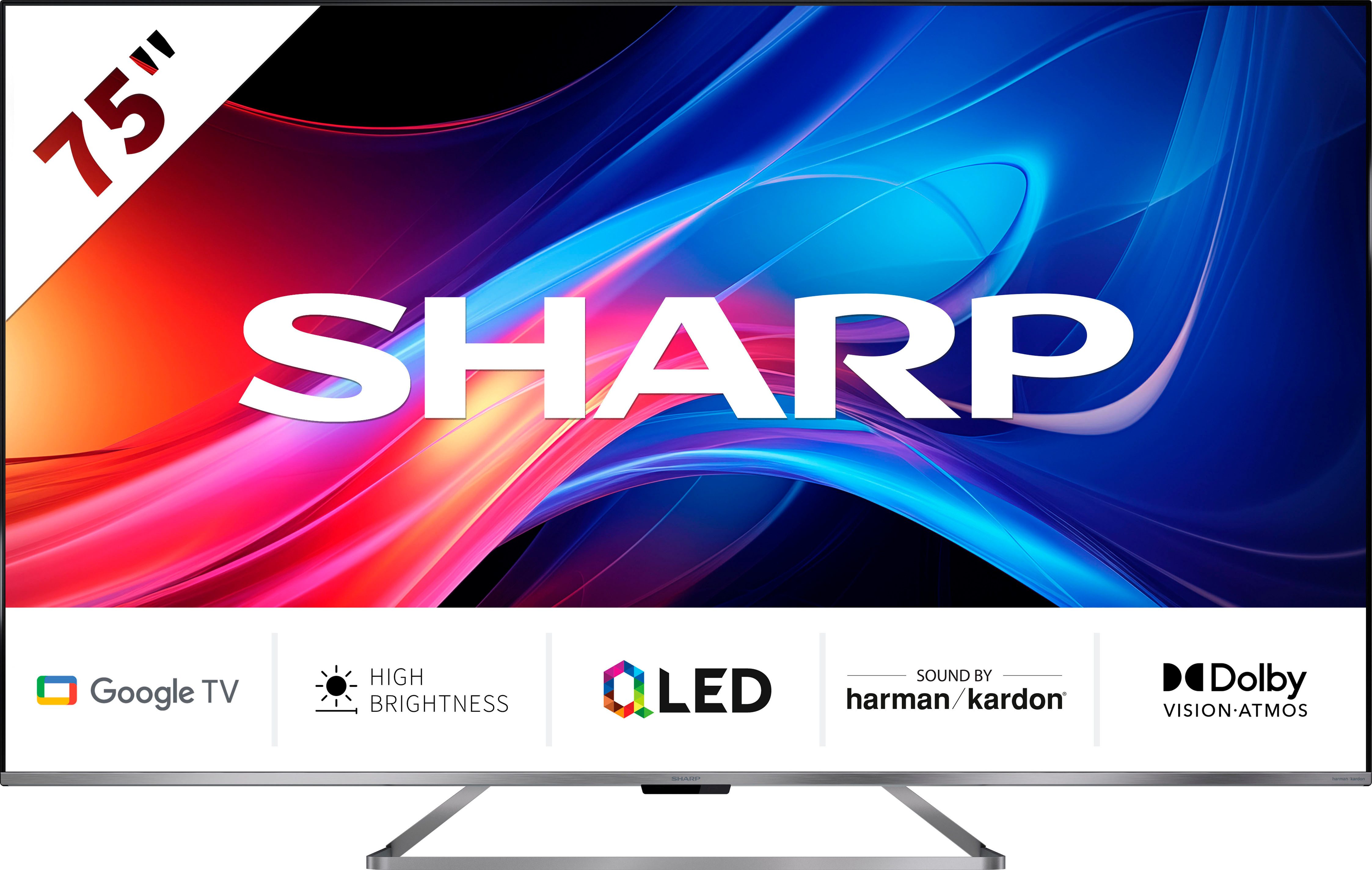 Sharp 4T-C75GP7x QLED-Fernseher (189 cm/75 Zoll,