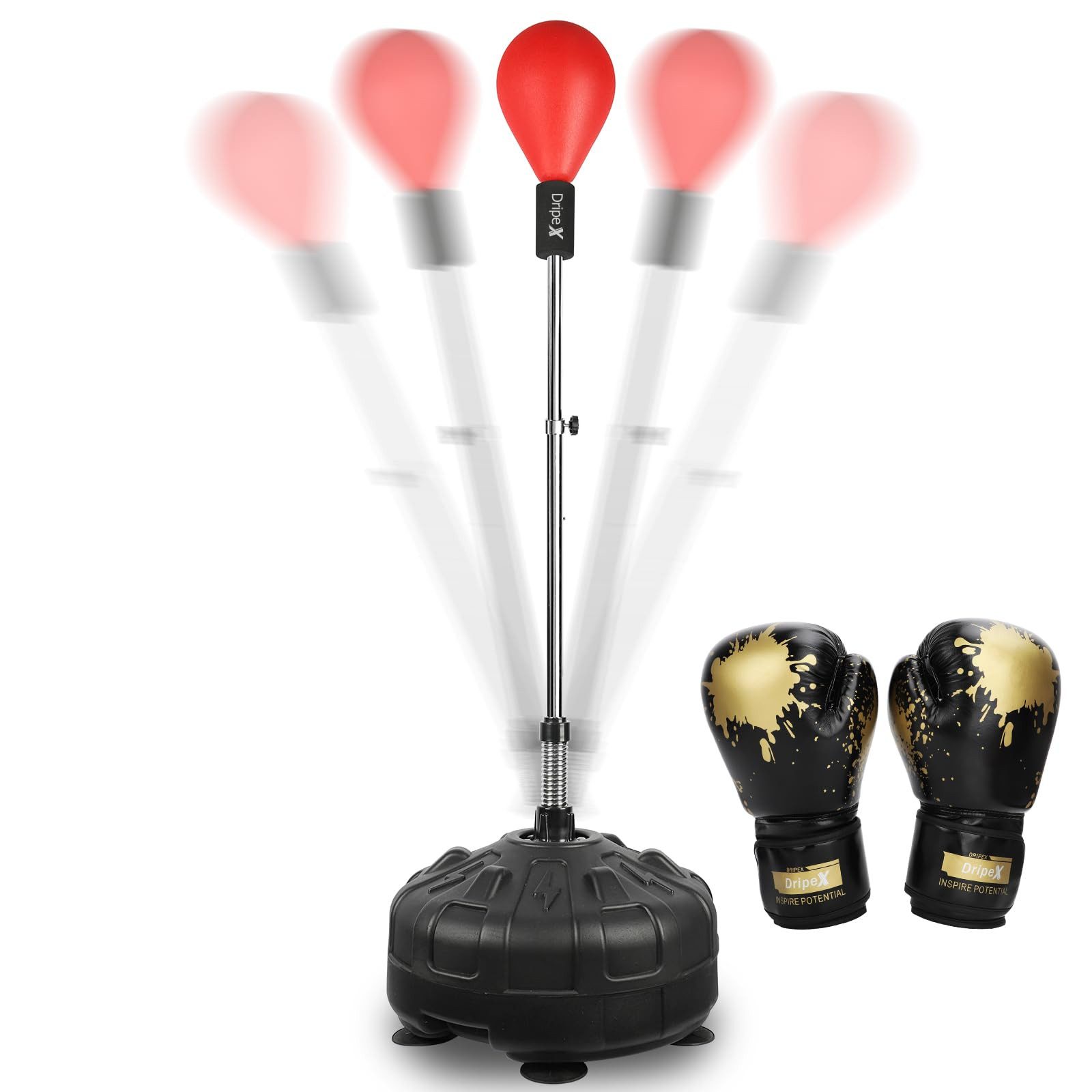 Dripex Punchingball Speedball Höhenverstellbarer Boxsack Trainingsball