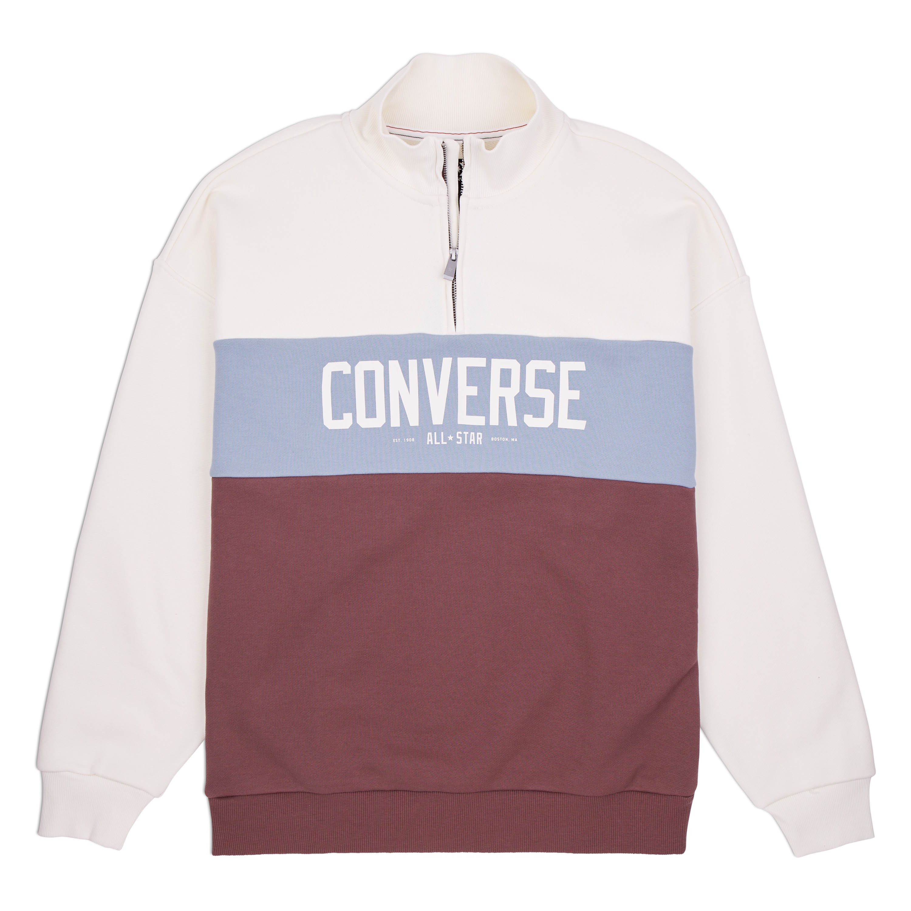 Converse Sweatshirt WOMEN'S CONVERSE HALF-ZIP COLORBLOCKED