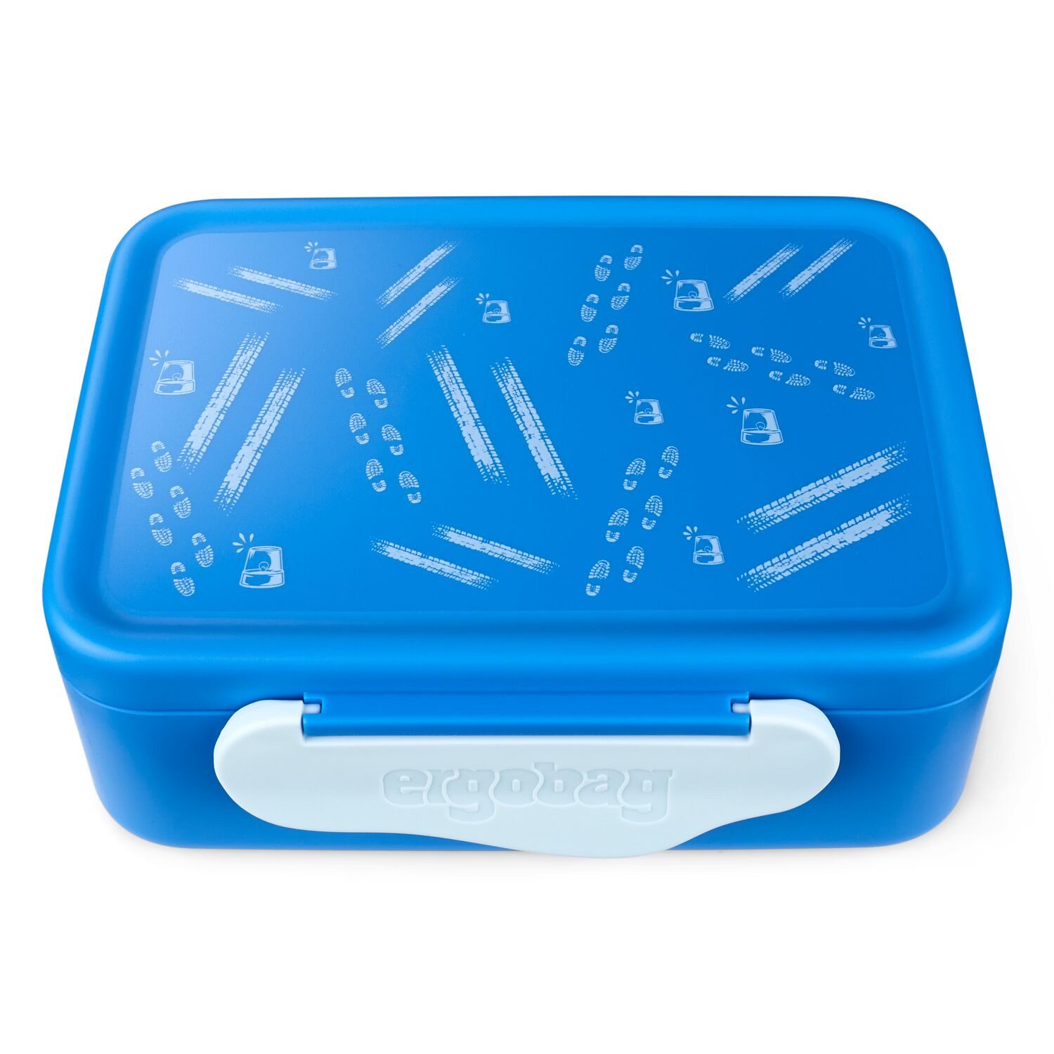 ergobag Trinkflasche Kunststoff Brotdose Blaulicht, Brotbox,