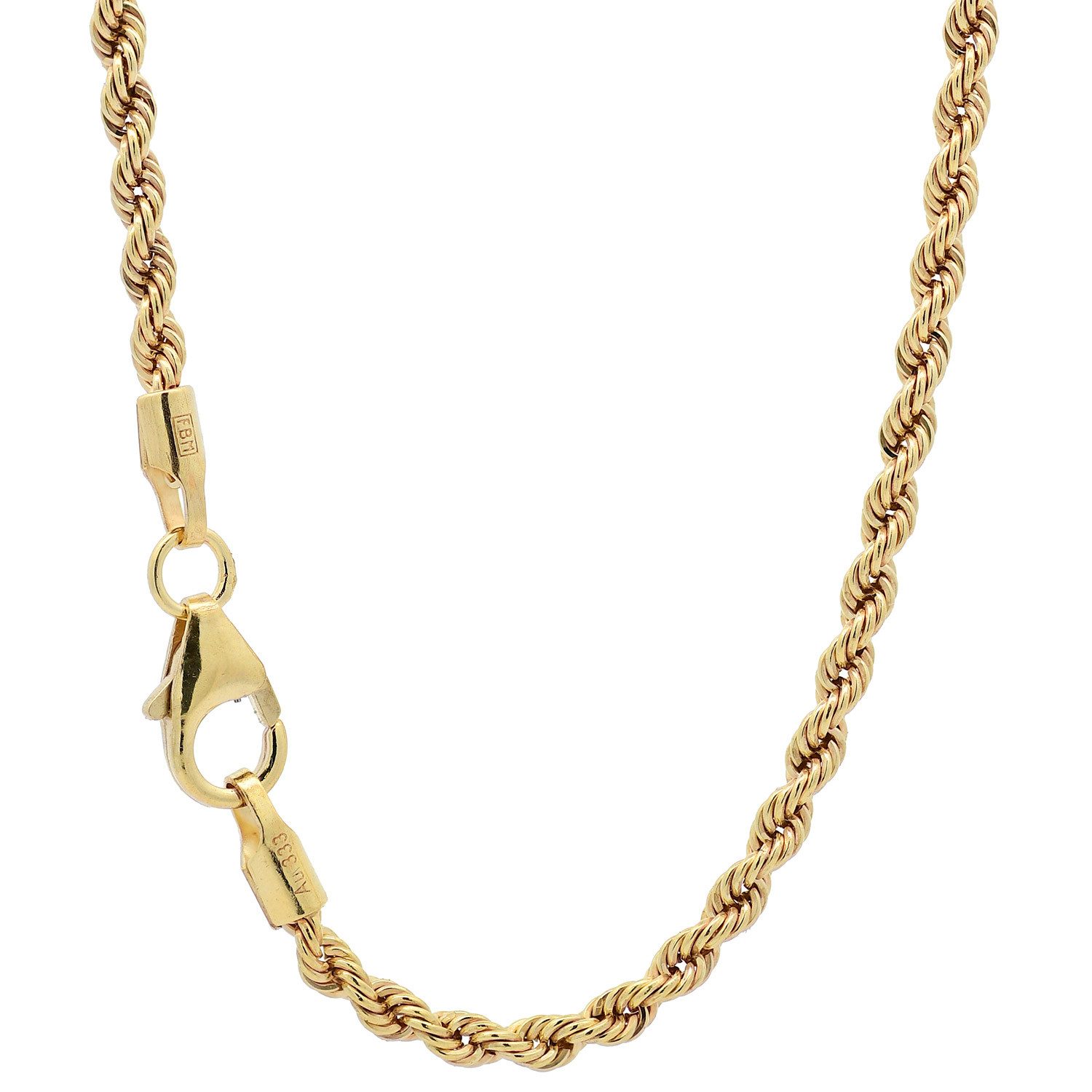 HOPLO Goldkette Goldkette Kordelkette hohl Breite