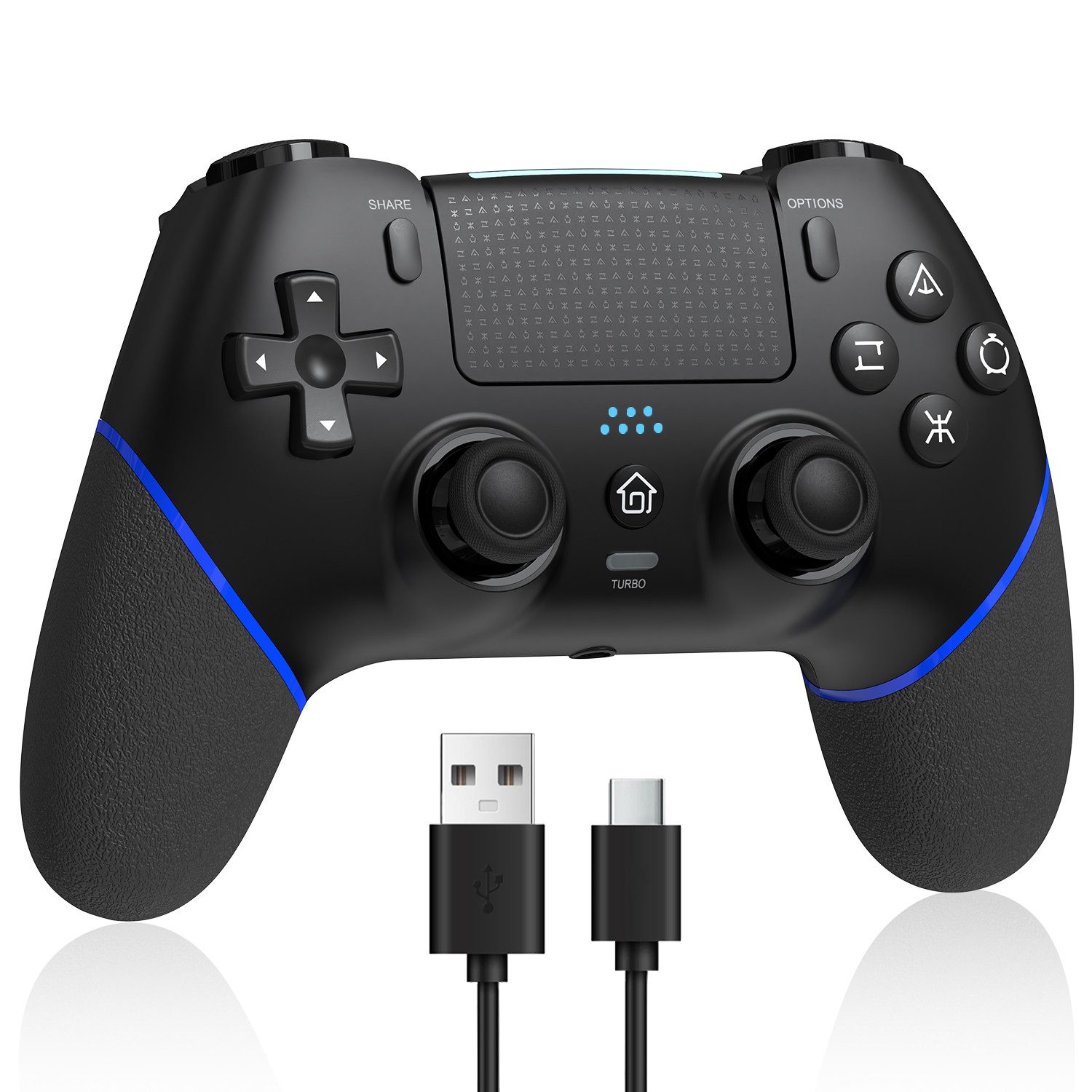 ZEUOPQ Wireless Controller für PS4 Controller