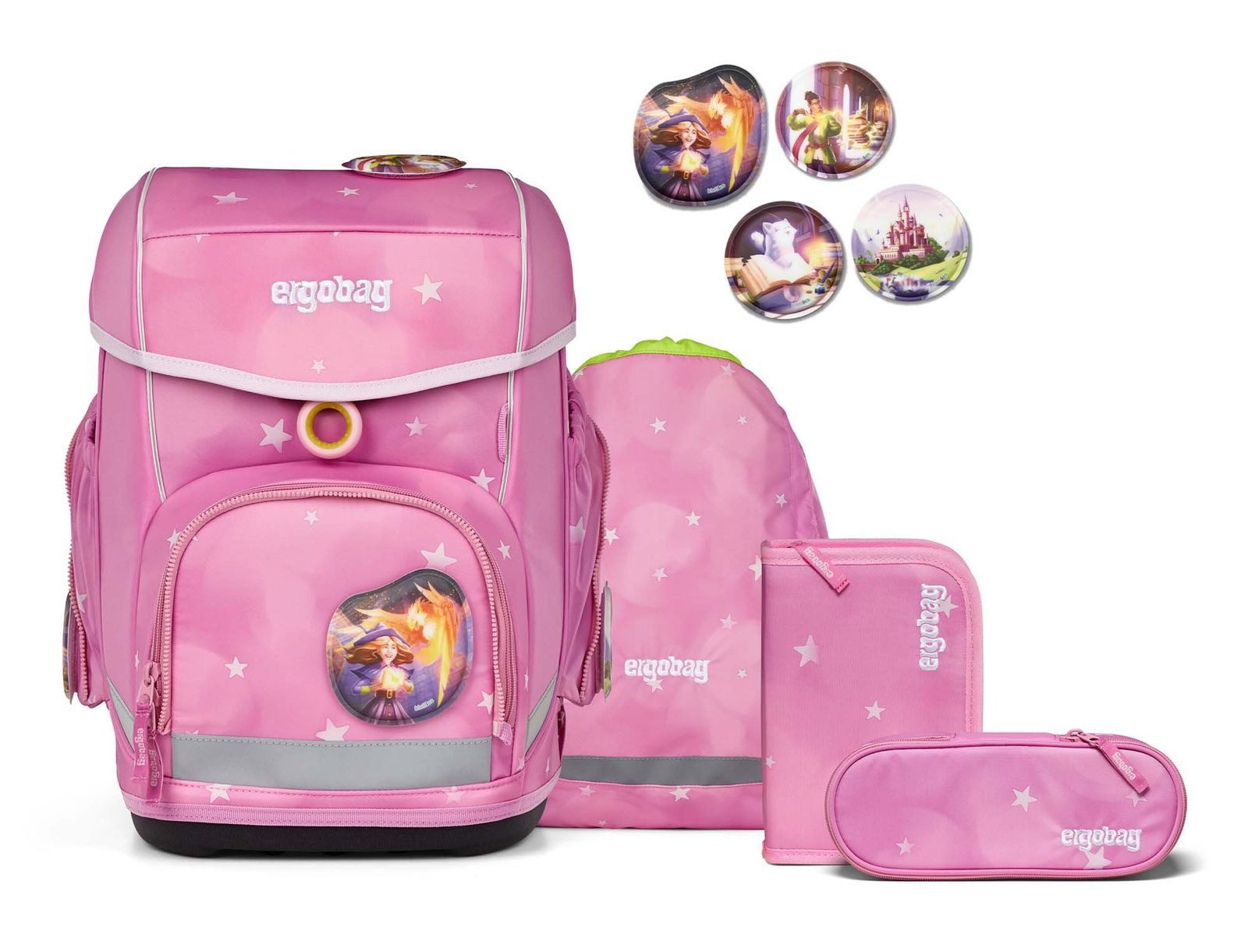 ergobag Schulranzen Cubo Set 5-teilig (Set,