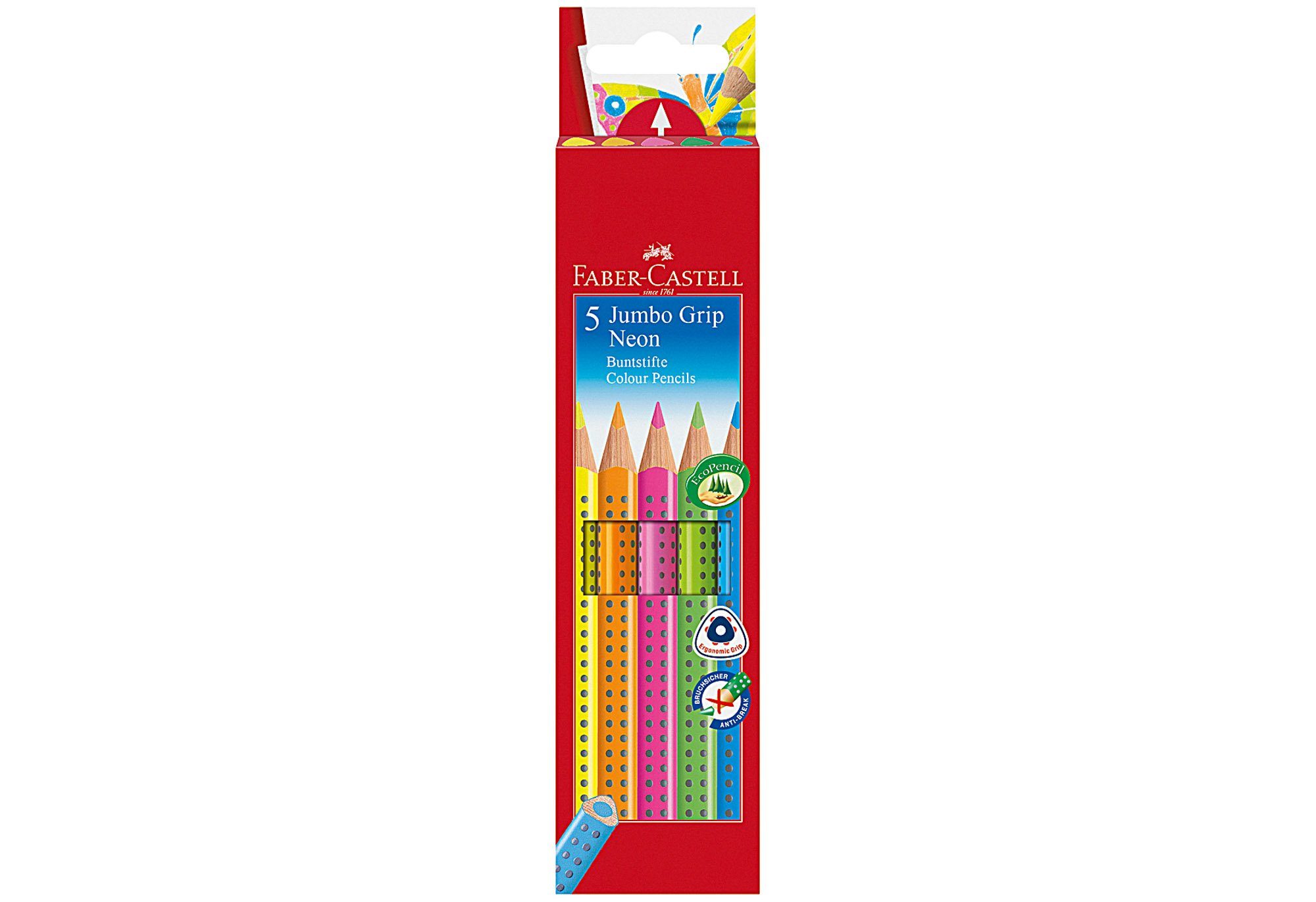 Faber-Castell Buntstift Dreikant-Buntstifte Jumbo GRIP Neon