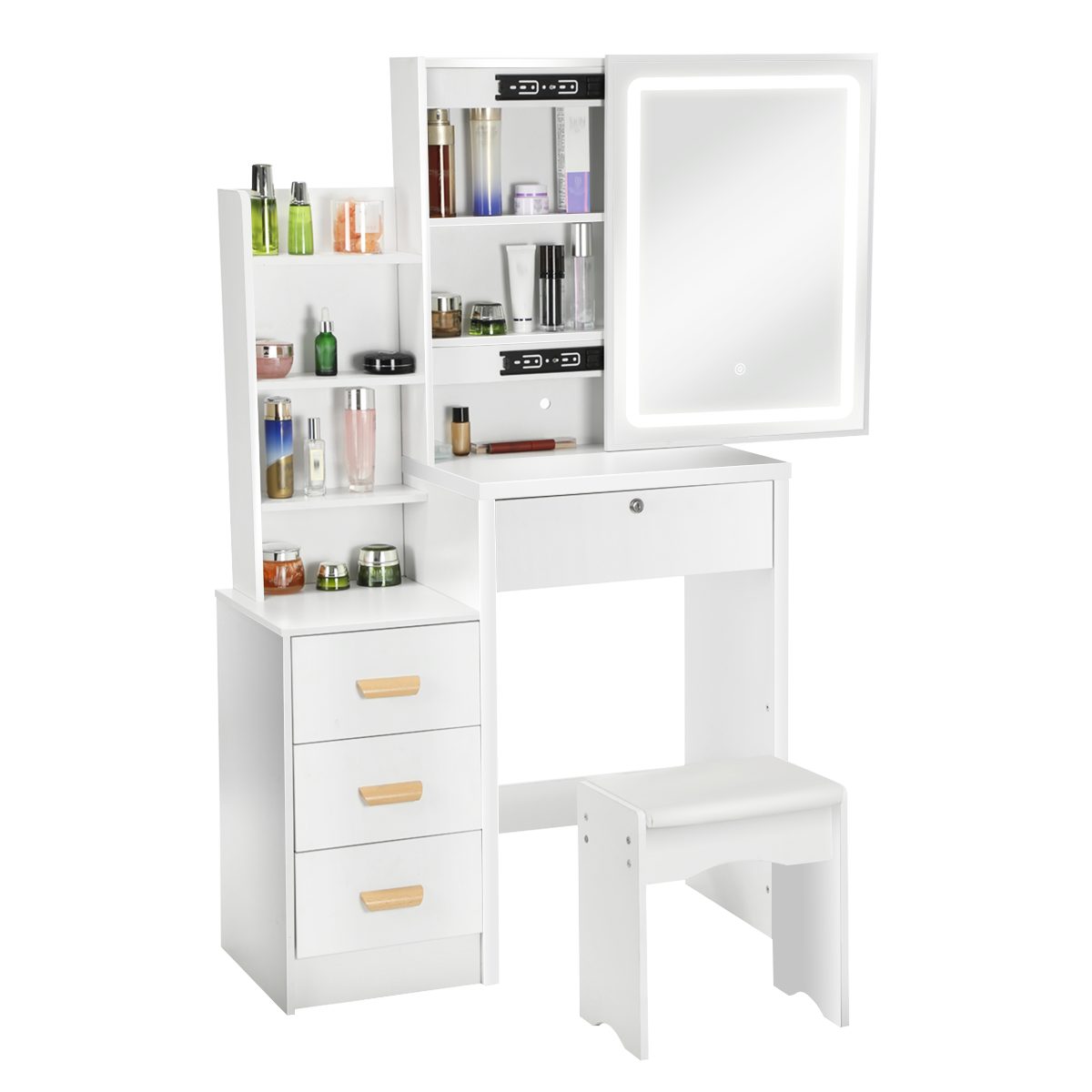 oyajia Schminktisch Schminktisch mit Hocker und