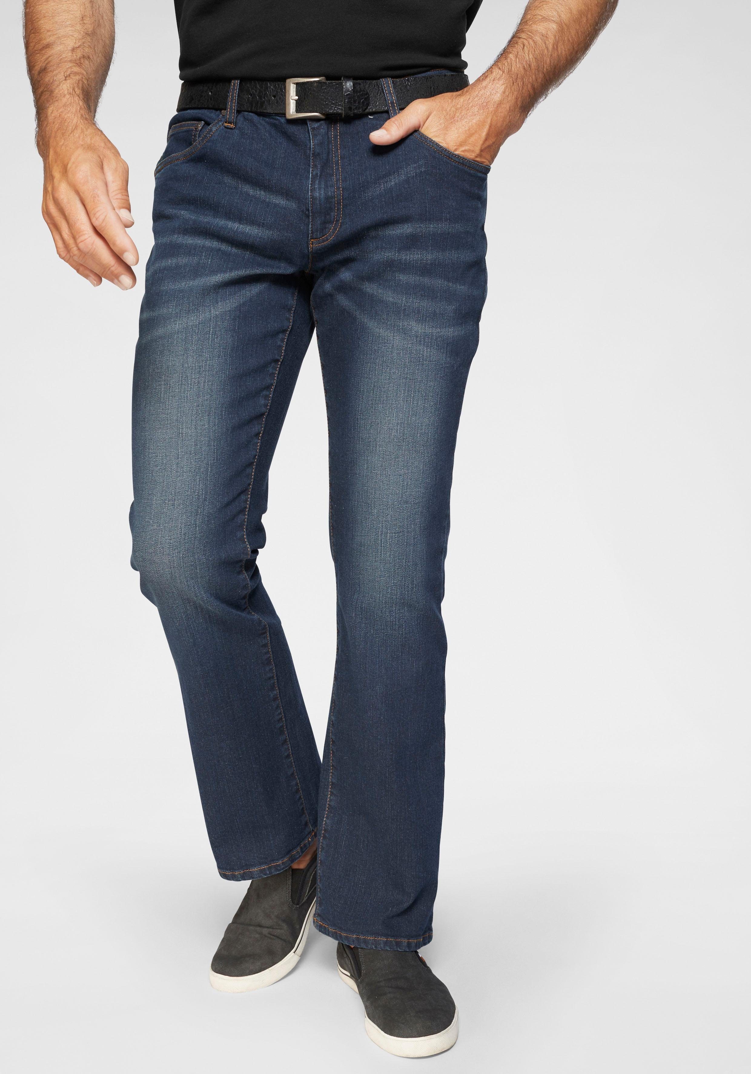 Arizona Bootcut-Jeans Mike ausgestelltes Bein, niedrige