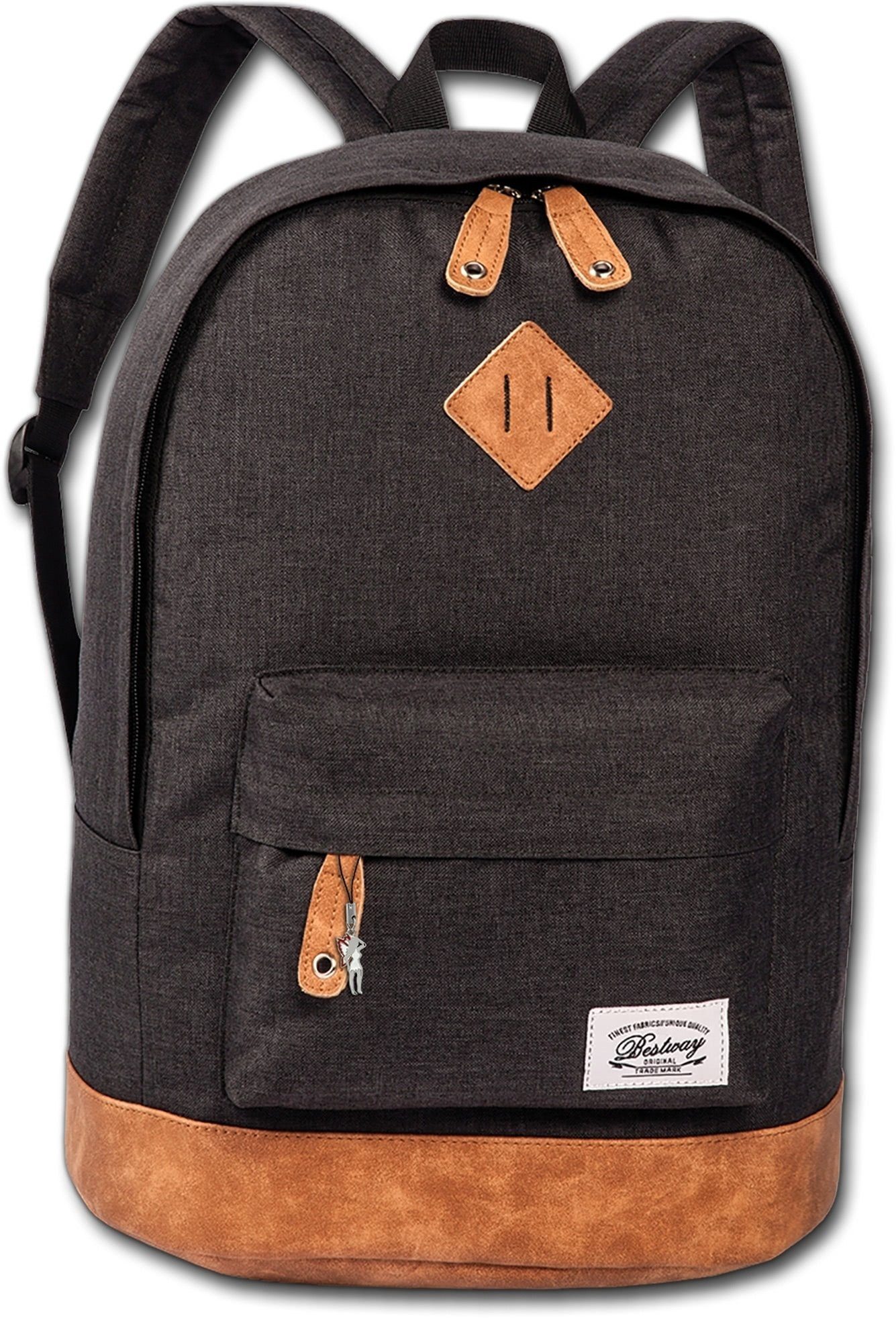 BESTWAY Cityrucksack Bestway dunkelgrauer Tagesrucksack (Cityrucksack),
