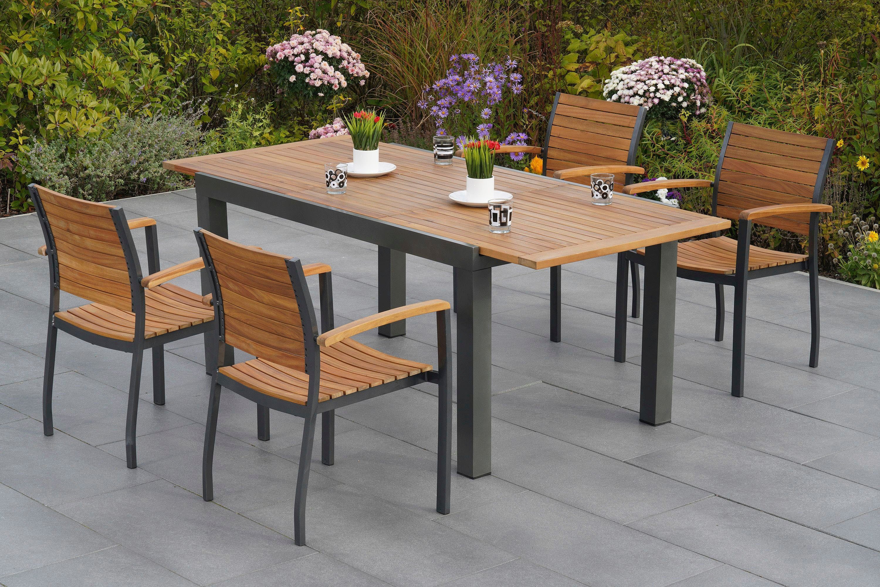 MERXX Garten-Essgruppe Santorin, (5-tlg)