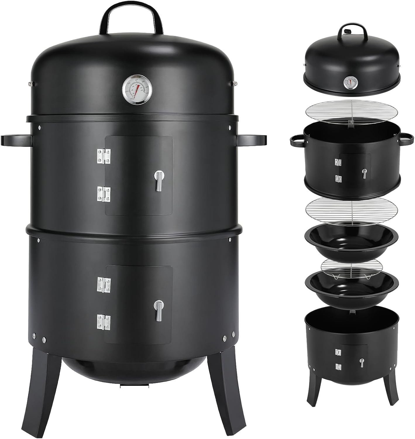 TLGREEN Smoker Räucherofen, 3 in 1