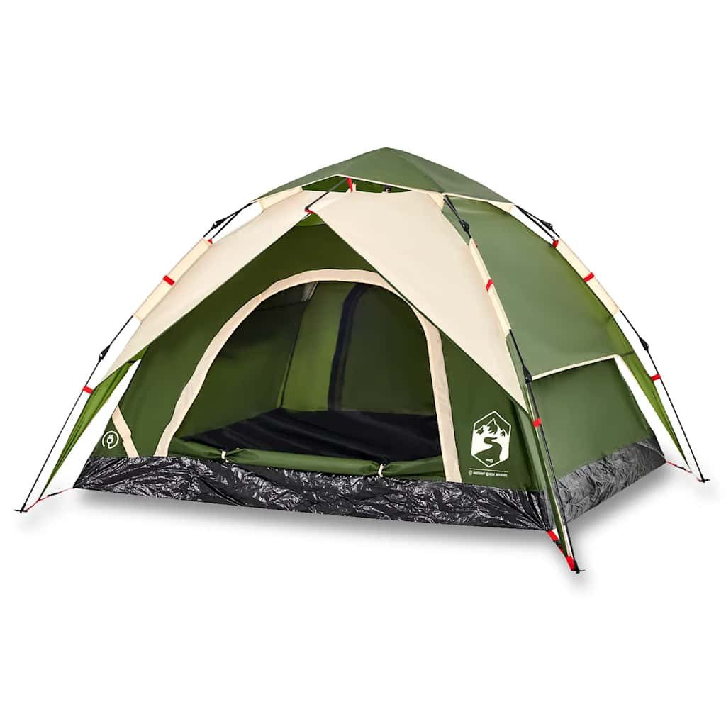 vidaXL Kuppelzelt Kuppel-Campingzelt 3 Personen Grün