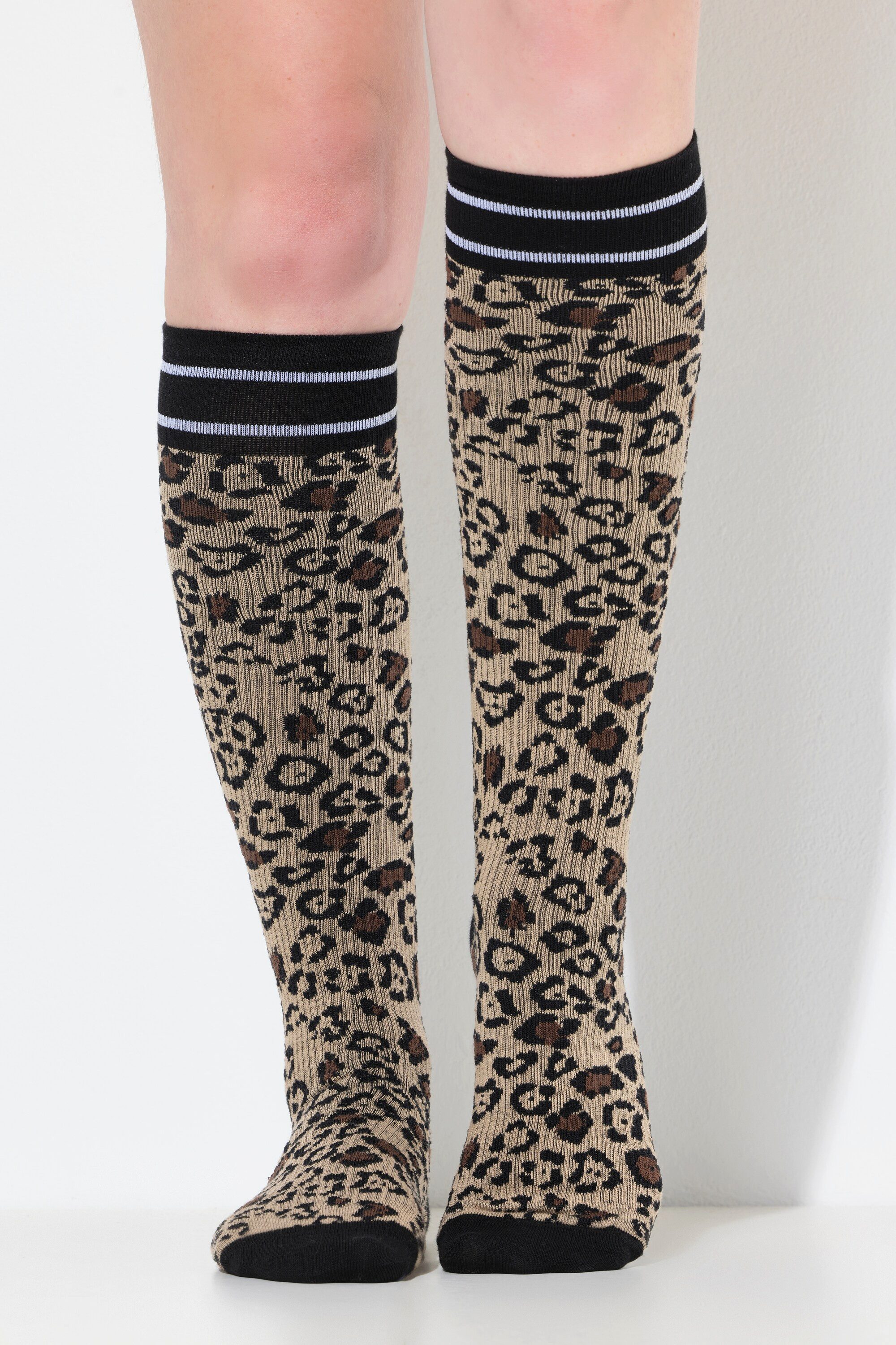 Ulla Popken Strümpfe Kompressions-Strümpfe Leomuster starke