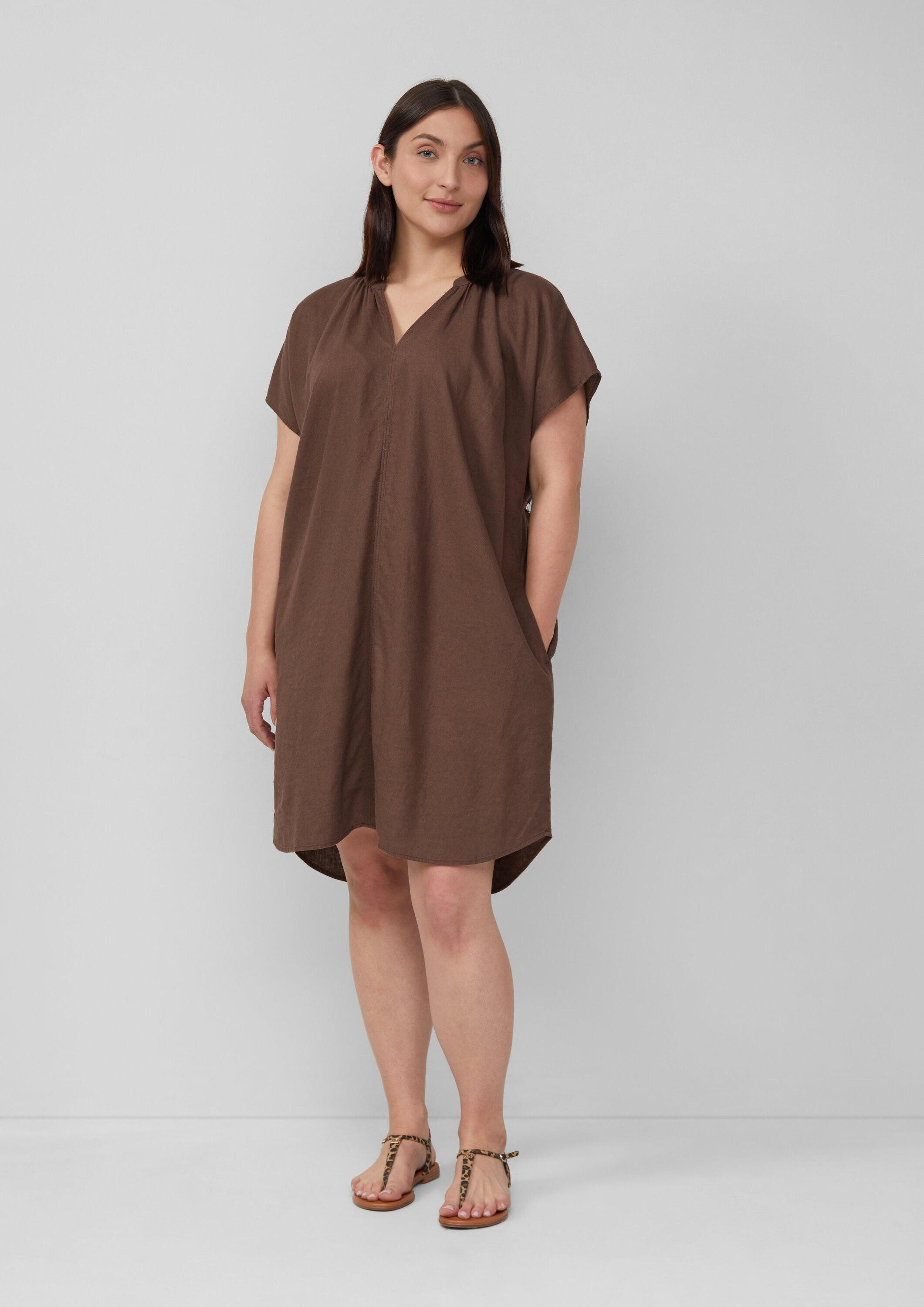 s.Oliver Minikleid Kleid Midi-Kleid aus Leinenmix