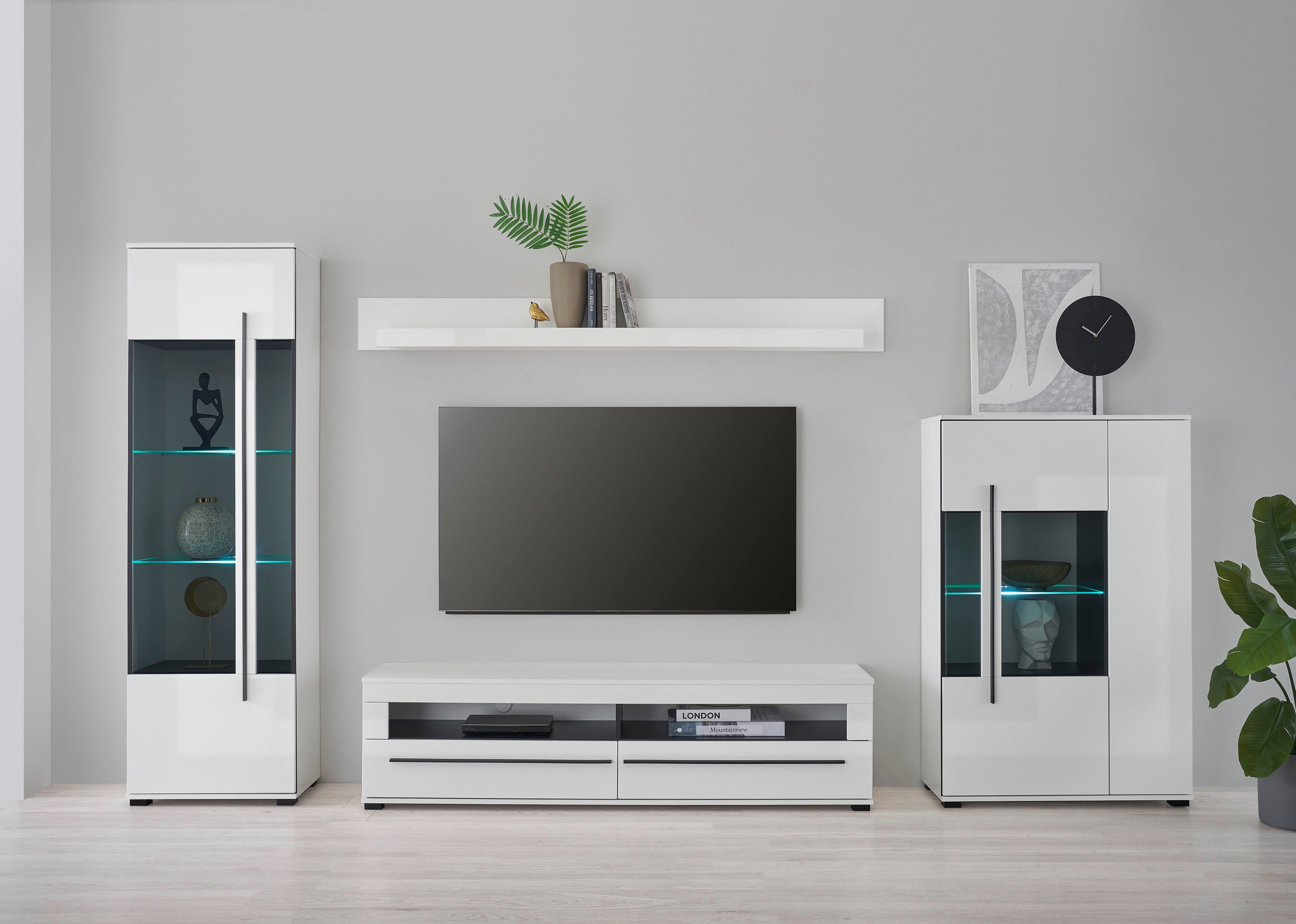 INOSIGN Wohnwand Cantara, moderne Anbauwand, Wohnzimmer-Set,