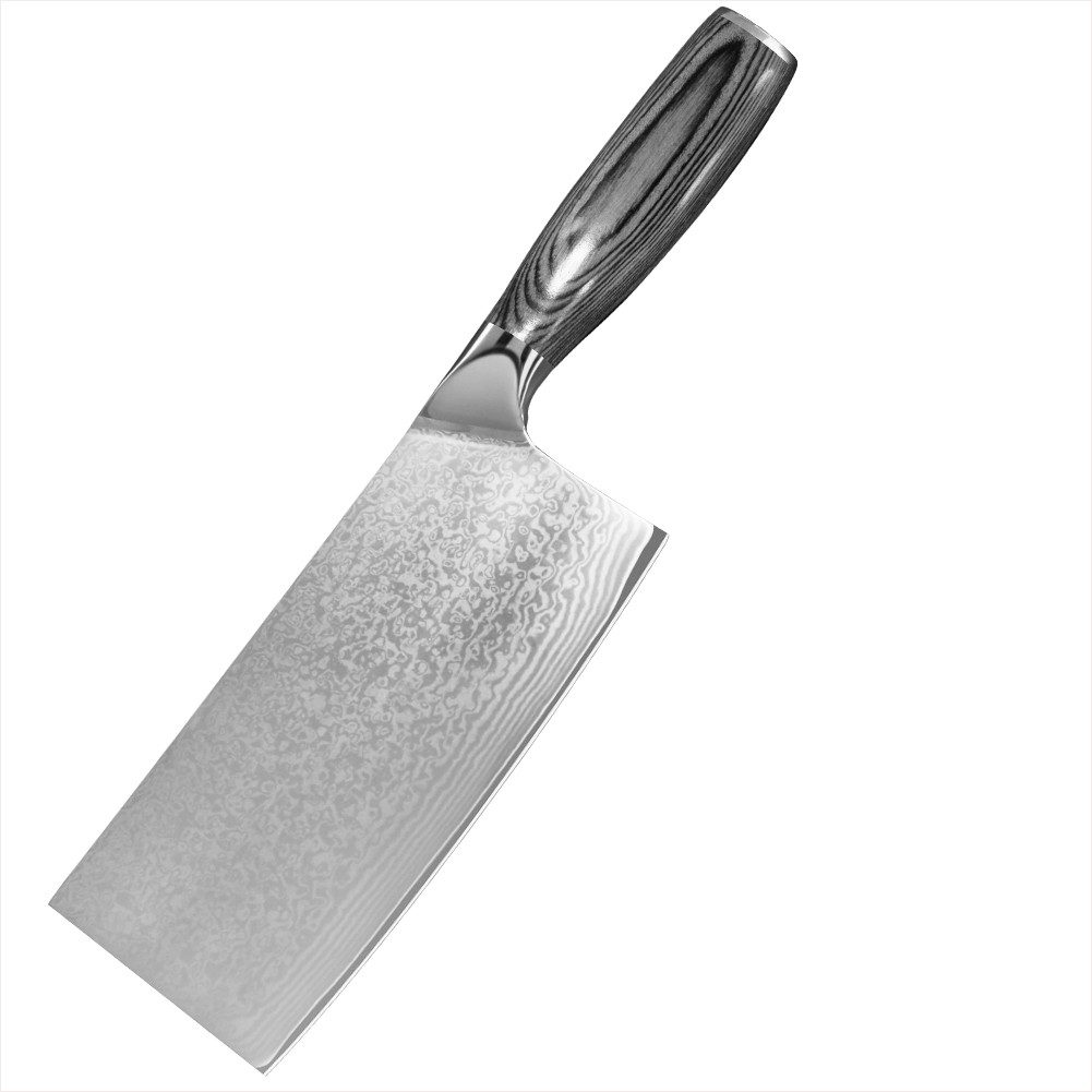 KingLux Damastmesser 18CM Damast Hackmesser aus
