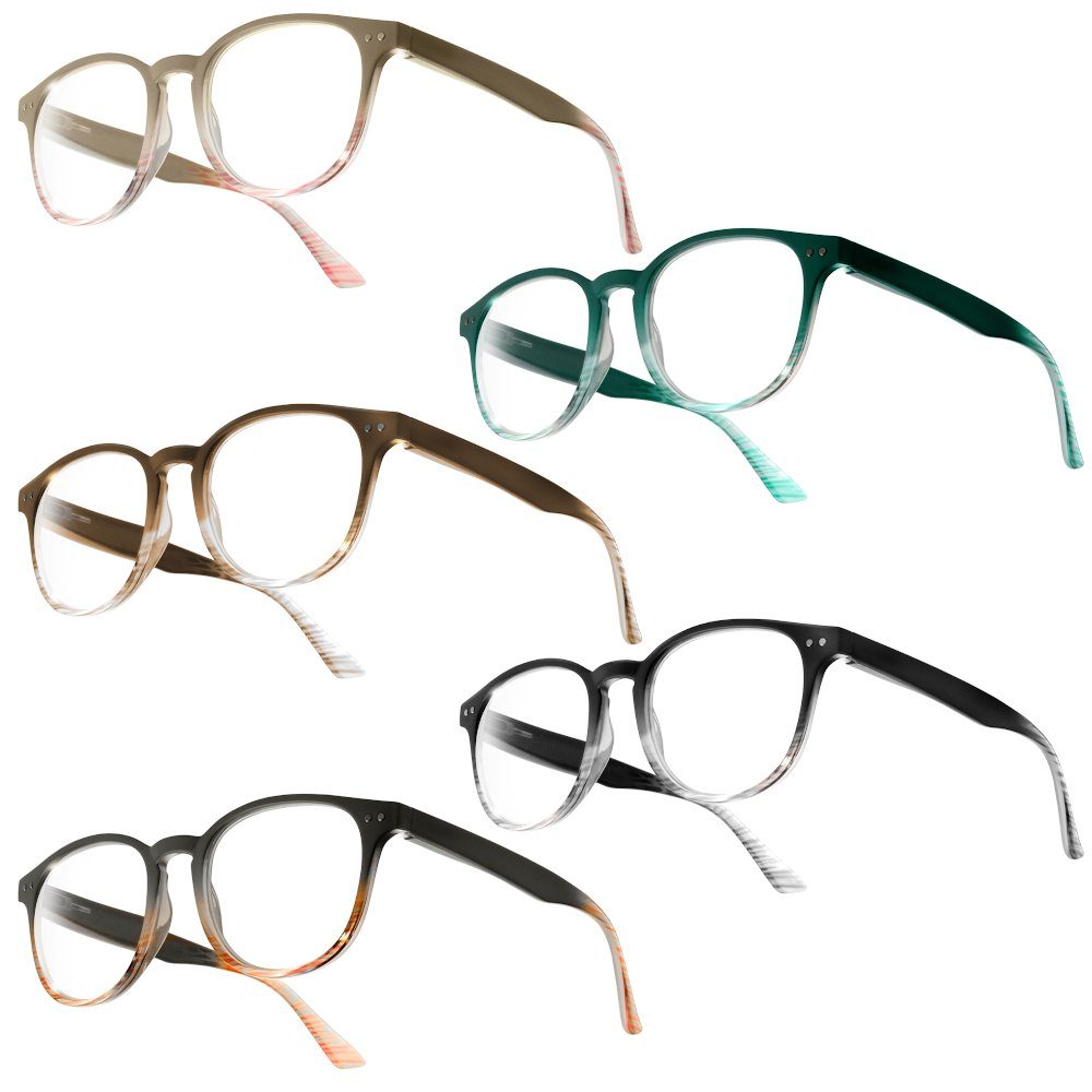 UrbanSky Lesebrille Gil, 5er-Pack - runde