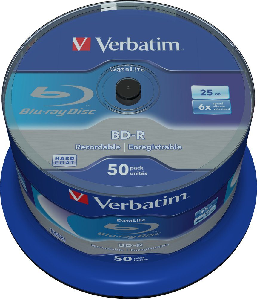 Verbatim Blu-ray-Rohling 50 Verbatim Rohlinge Blu-ray