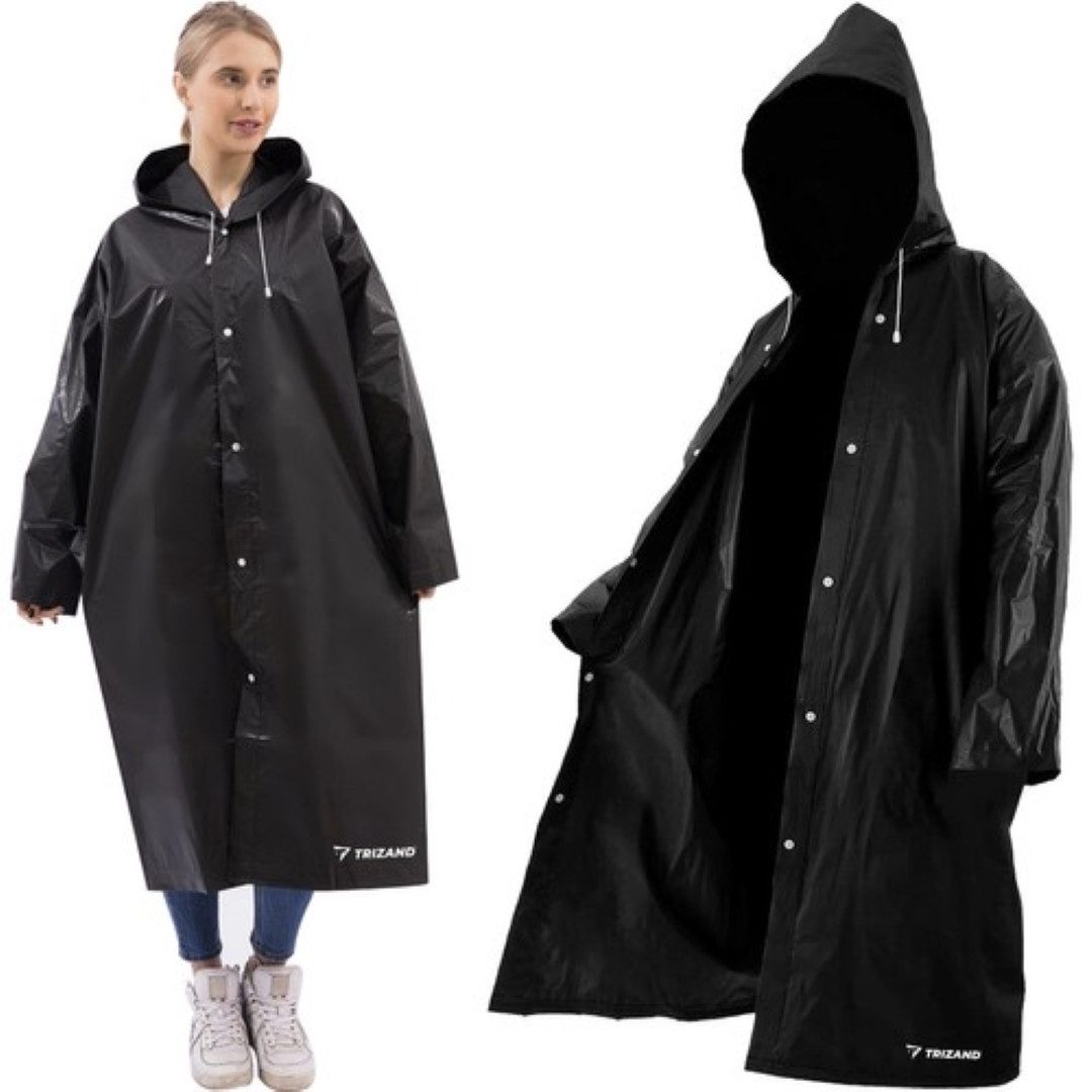 Trizand Regenjacke Fahrrad Regenmantel Regenponcho mit