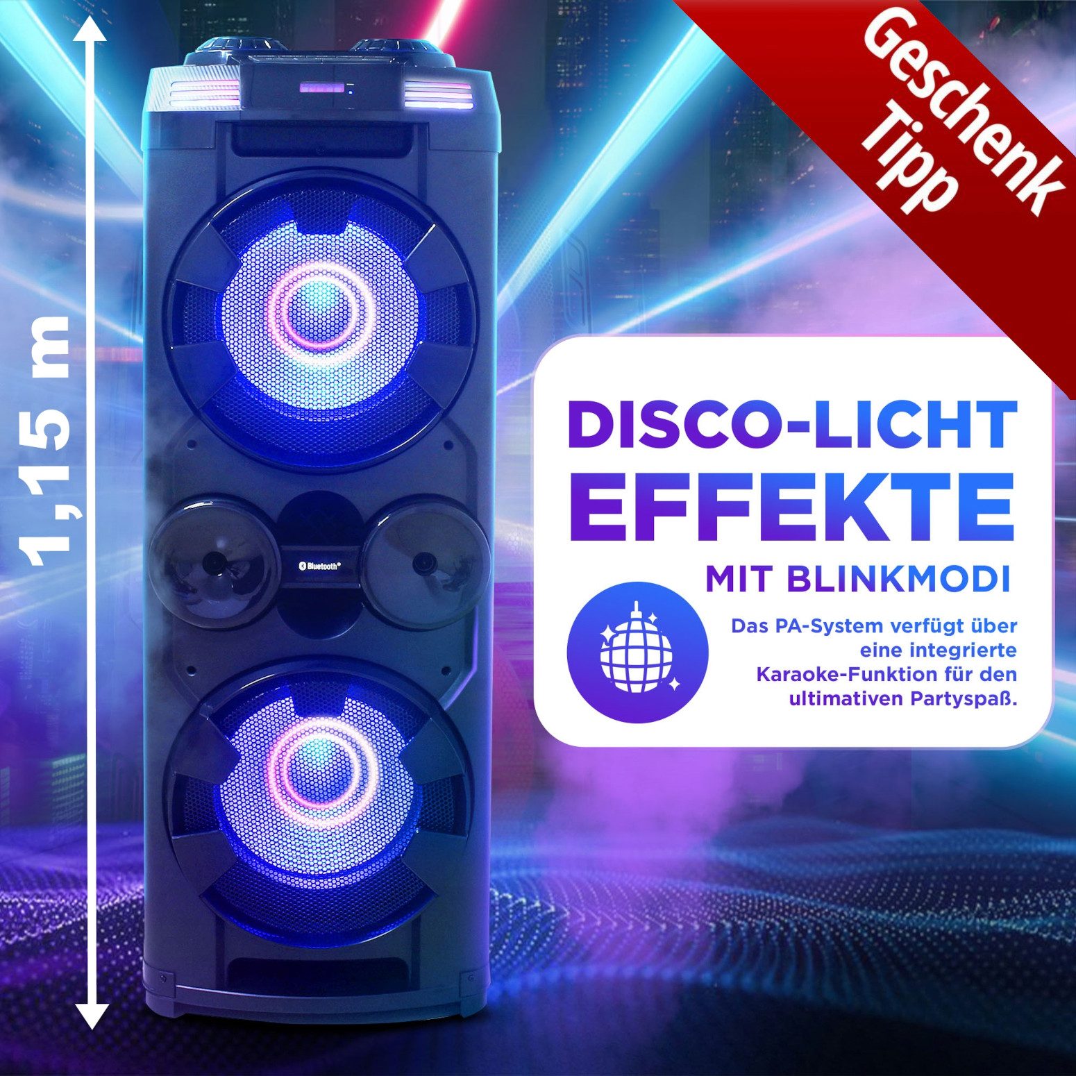Reflexion PS20BT Jumbo DJ Karaoke PA-Anlage