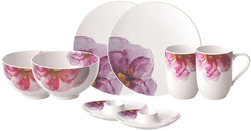 Villeroy & Boch Frühstücks-Geschirrset Rose Garden