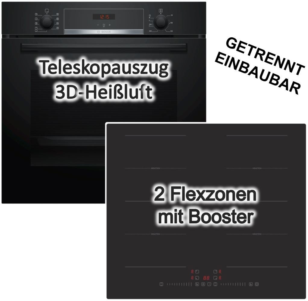 BOSCH Backofen-Set Backofen Teleskopauszug EEK: A