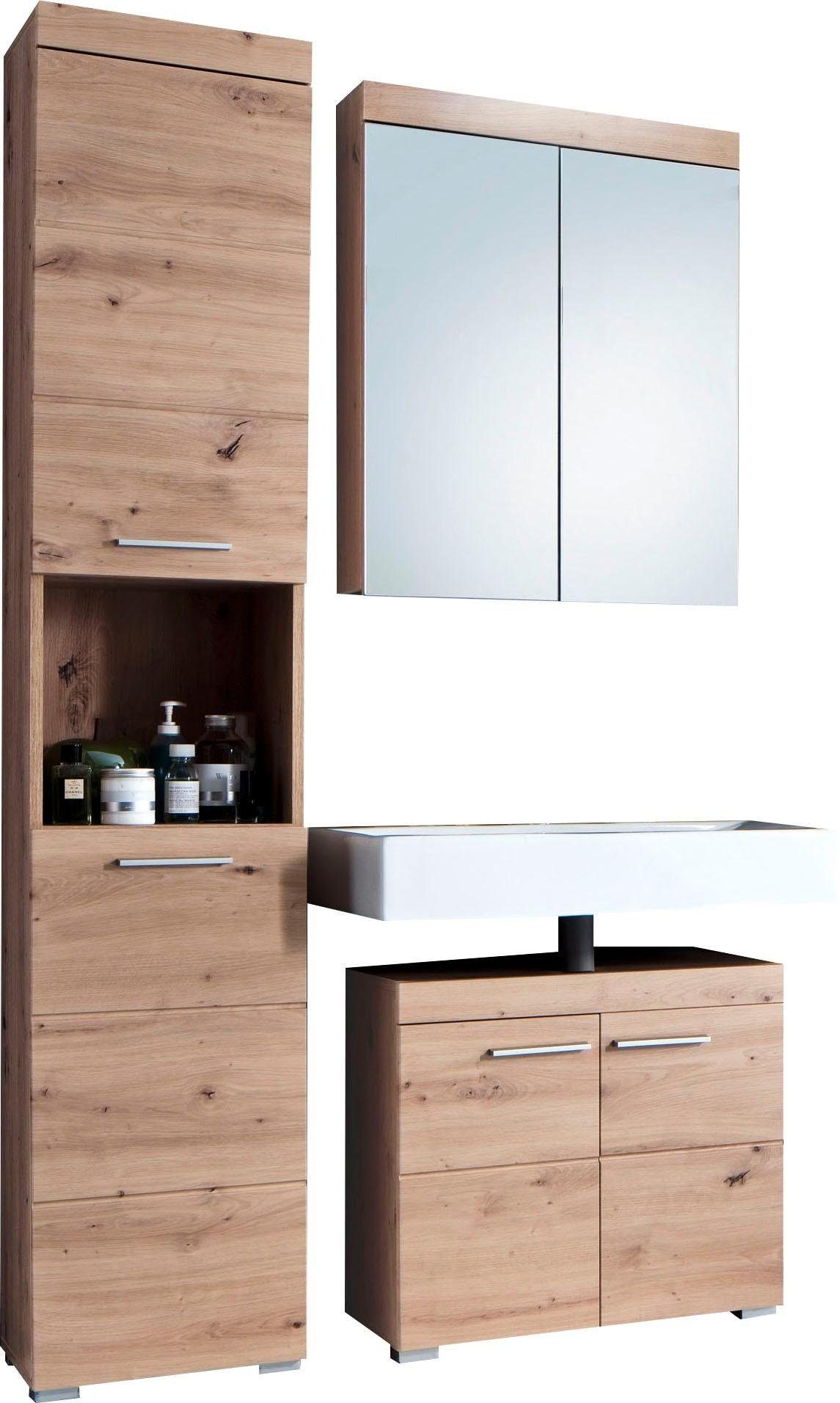 welltime Badmöbel-Set Avena, (Set, 3-St), Badmöbel