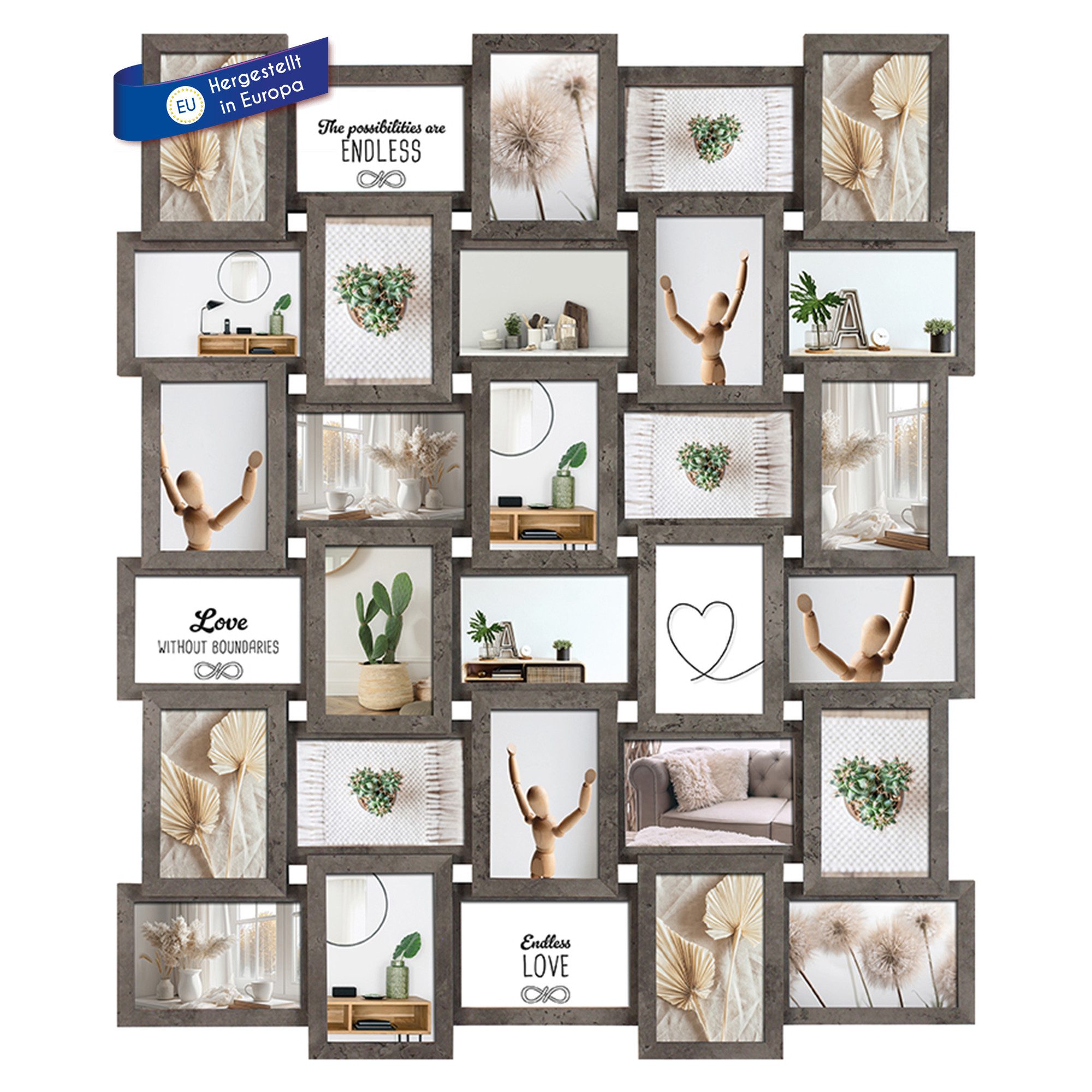 Wackadoo Living Bilderrahmen Collage NaturGalerie aus