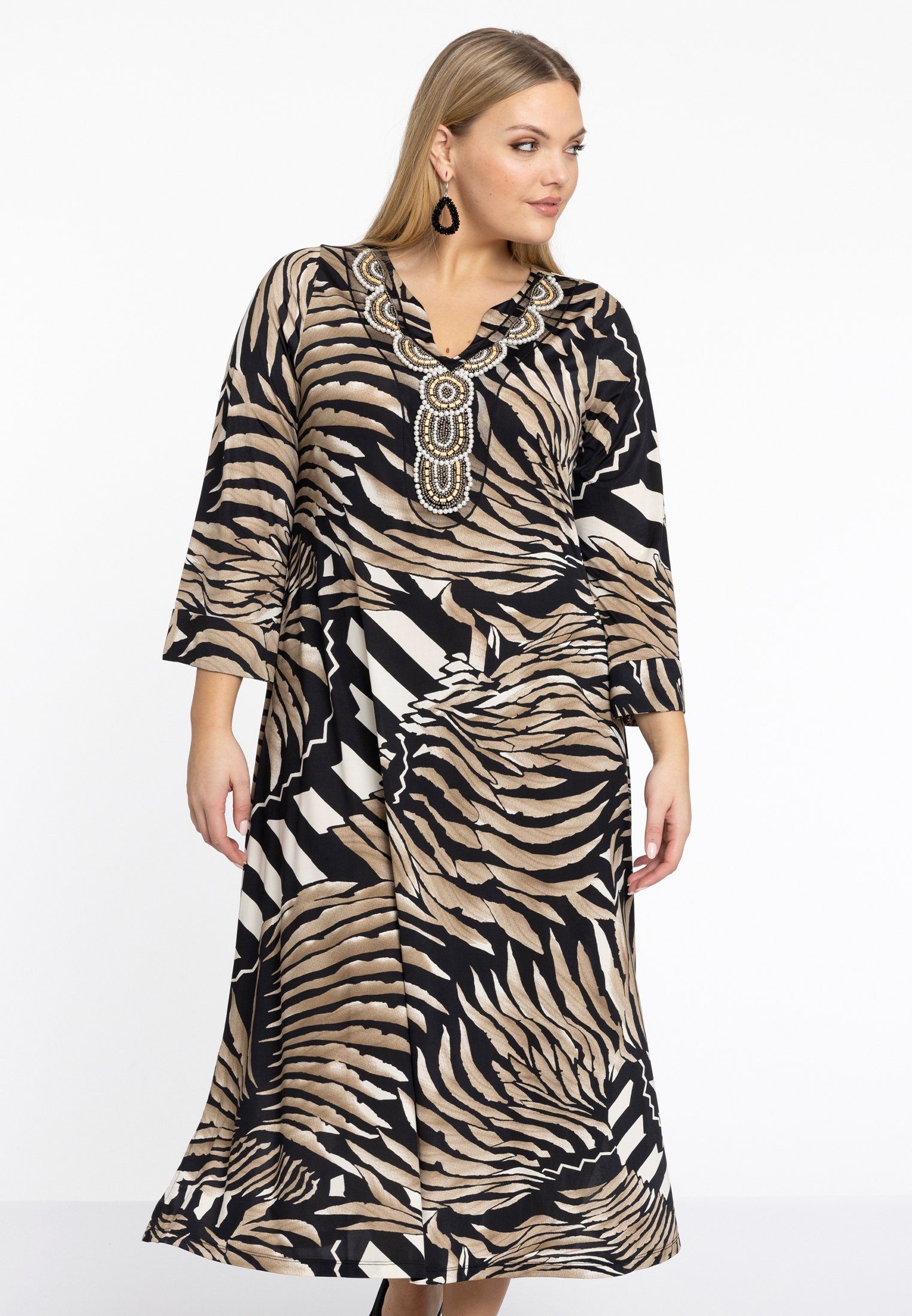 YOEK A-Linien-Kleid Damen Kleid Große Größen