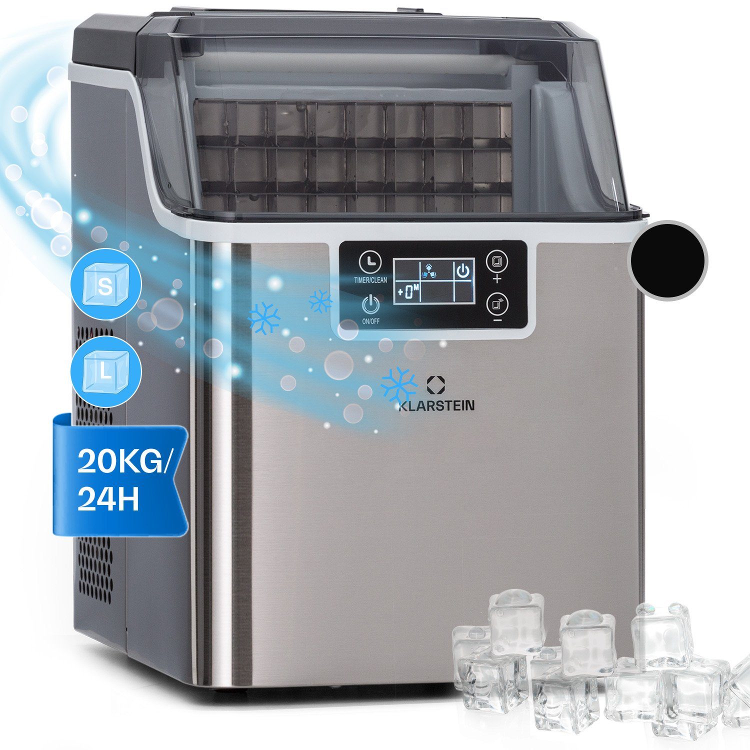 Klarstein Eiswürfelmaschine Chios, Elektrische Ice maker