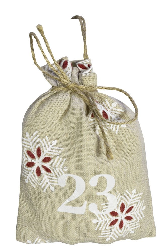 foolonli befüllbarer Adventskalender Adventskalender Säckchen Braun