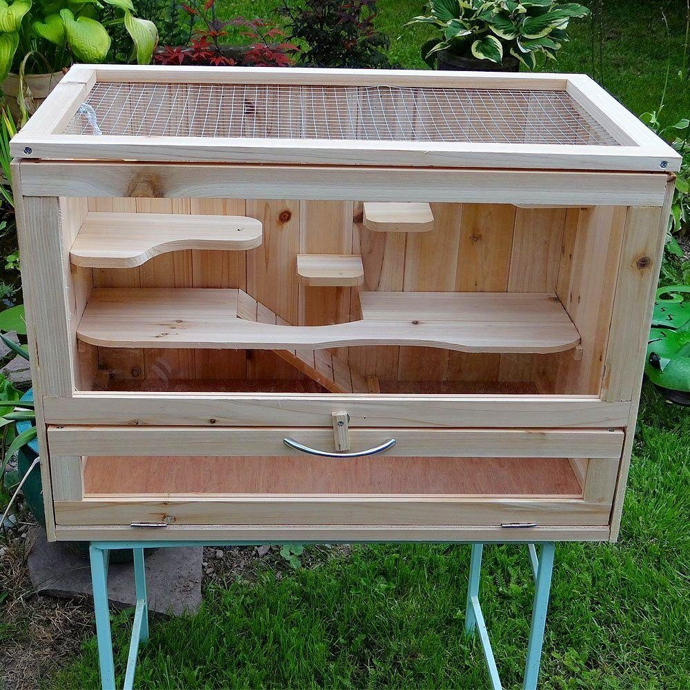 Melko Kleintierkäfig Kleintiergehege Kleintierkäfig Stall Holz