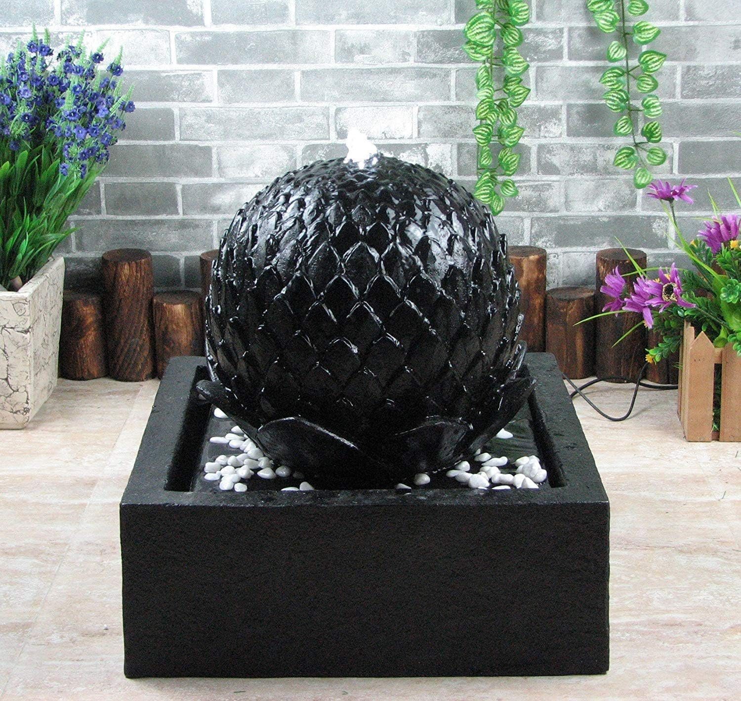Wehmann Gartenbrunnen Solarbrunnen Lotus, für Ihren