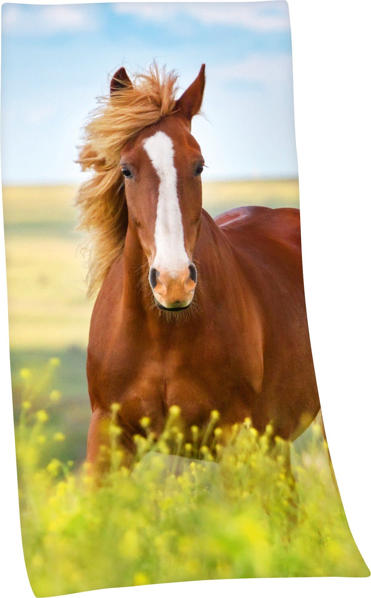 Herding Strandtuch Strandtuch 'Pferd', Baumwolle, Velours
