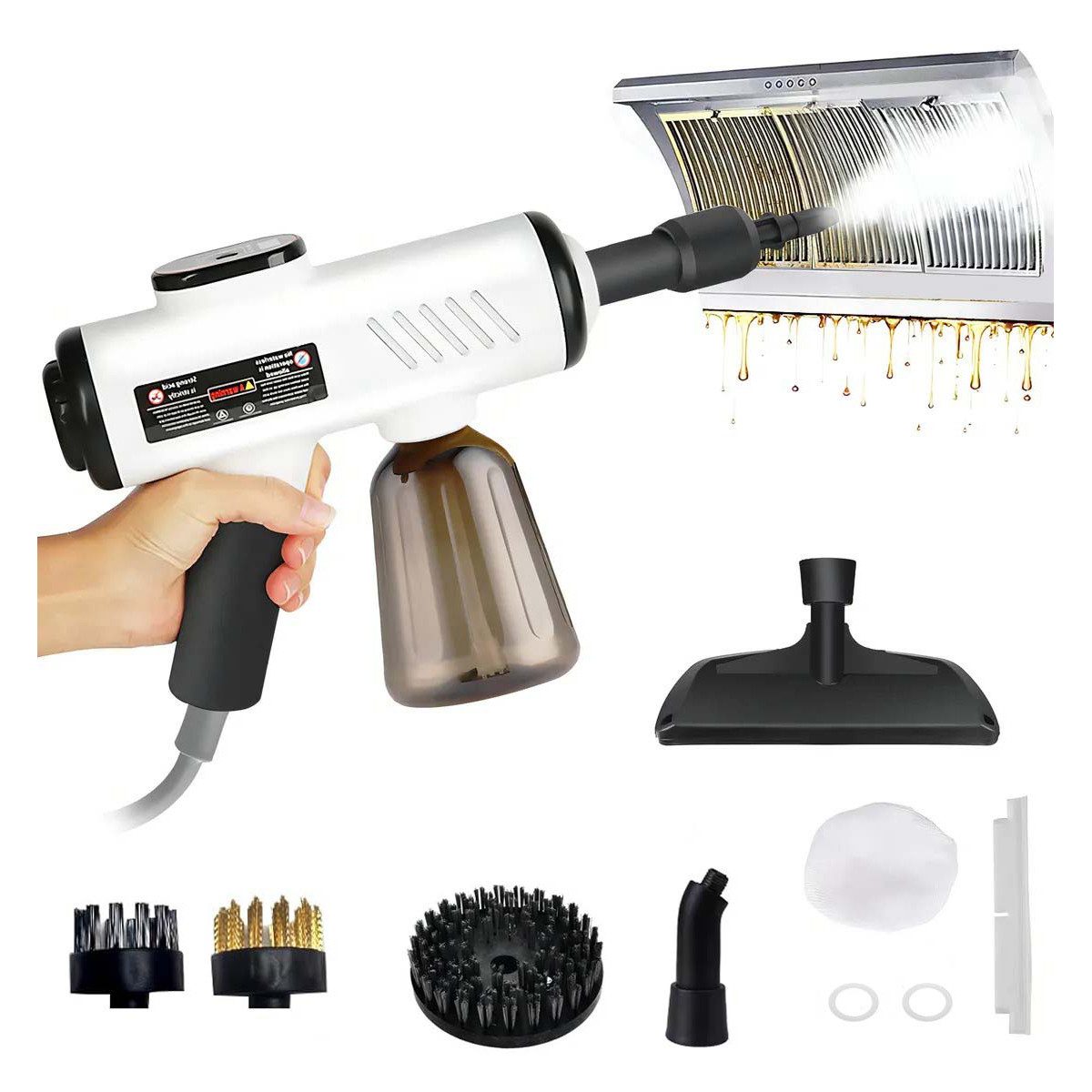 QUBEBU Dampfreiniger 1200W Tragbarer Handdampfreiniger Mehrzweck-Dampfreiniger