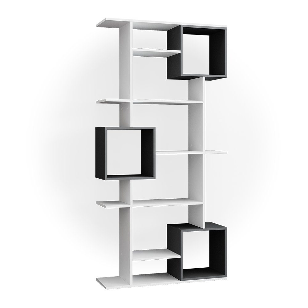Vicco Raumteiler Cube, Weiß/Anthrazit, 92 x