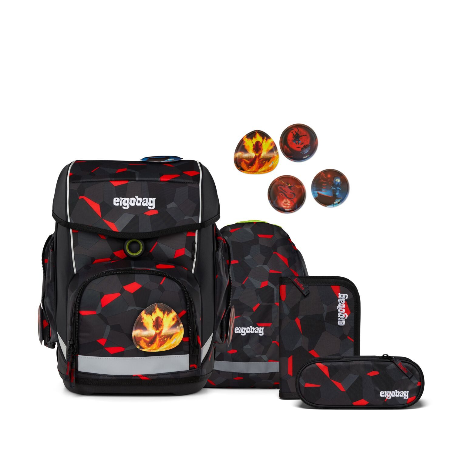 ergobag Schulranzen Schulranzen-Set CUBO TaekBärdo 5-teilig