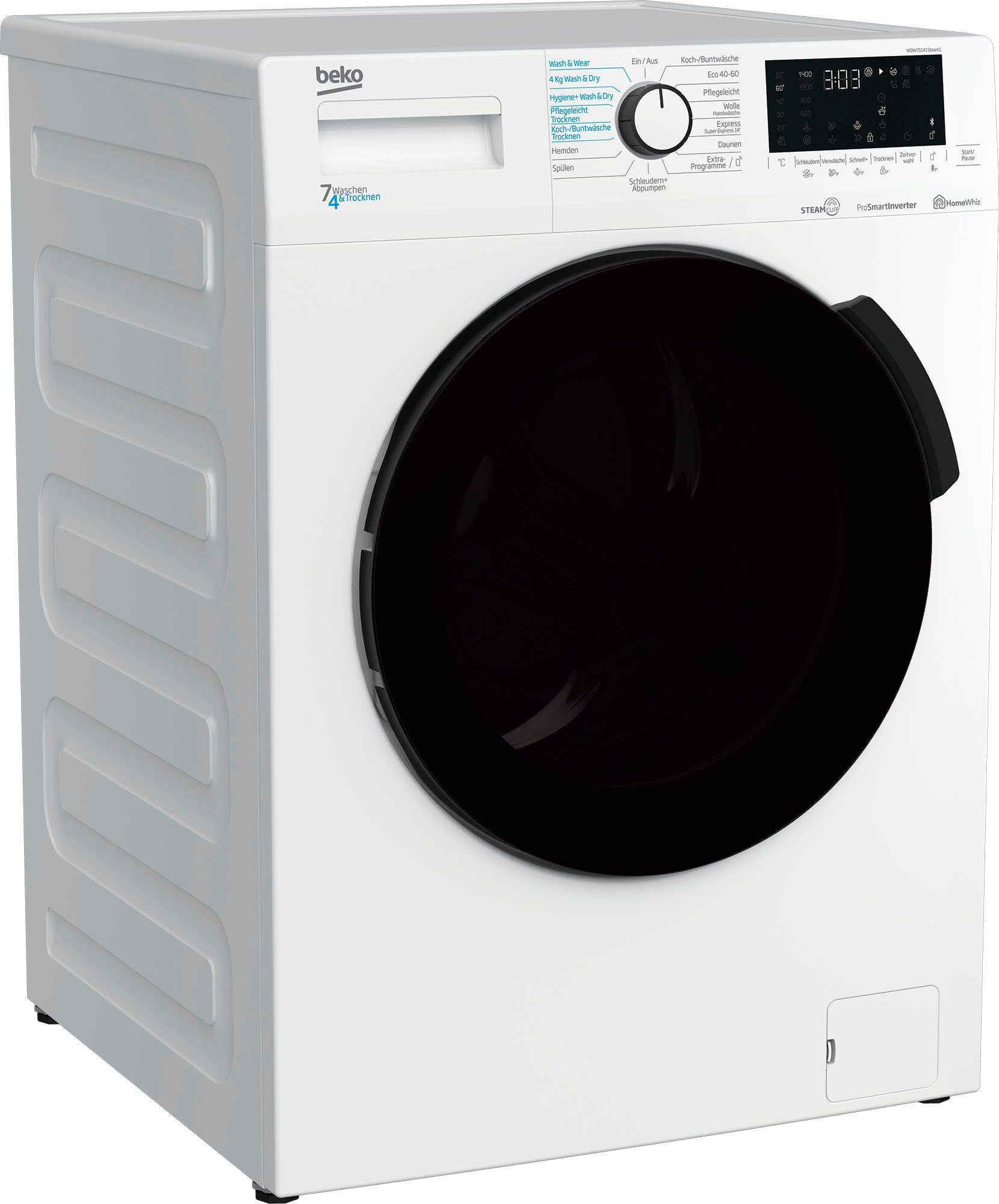 BEKO Waschtrockner WDW75141Steam1, 7 kg, 4
