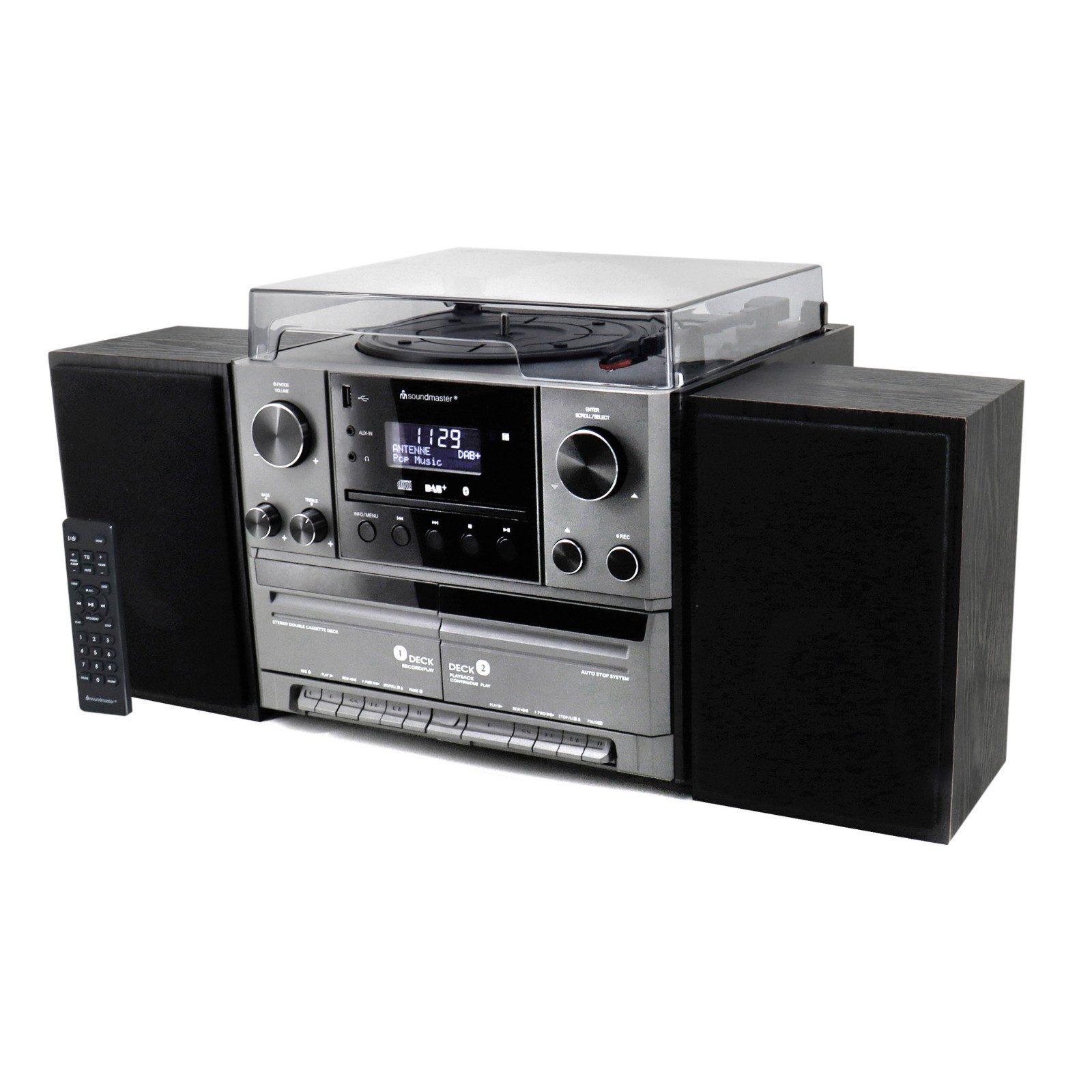 Soundmaster MCD5600 Plattenspieler Stereoanlage DAB+ Kassette