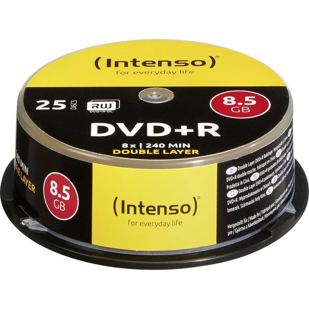 Intenso DVD-Rohling DVD+R DL 25er Spindel
