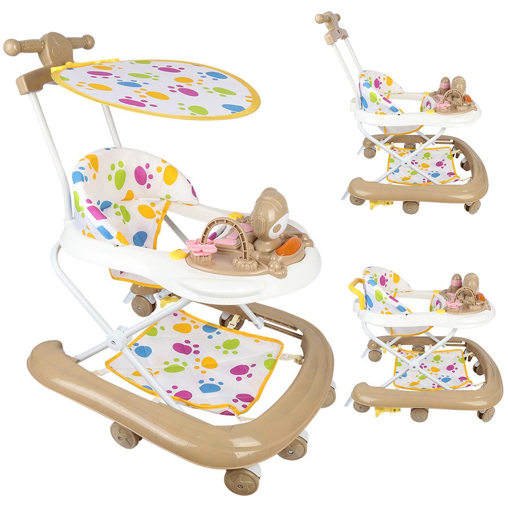 JEOBEST Lauflernhilfe Babywalker Spiel, 5-Gang Höhenverstellbar,