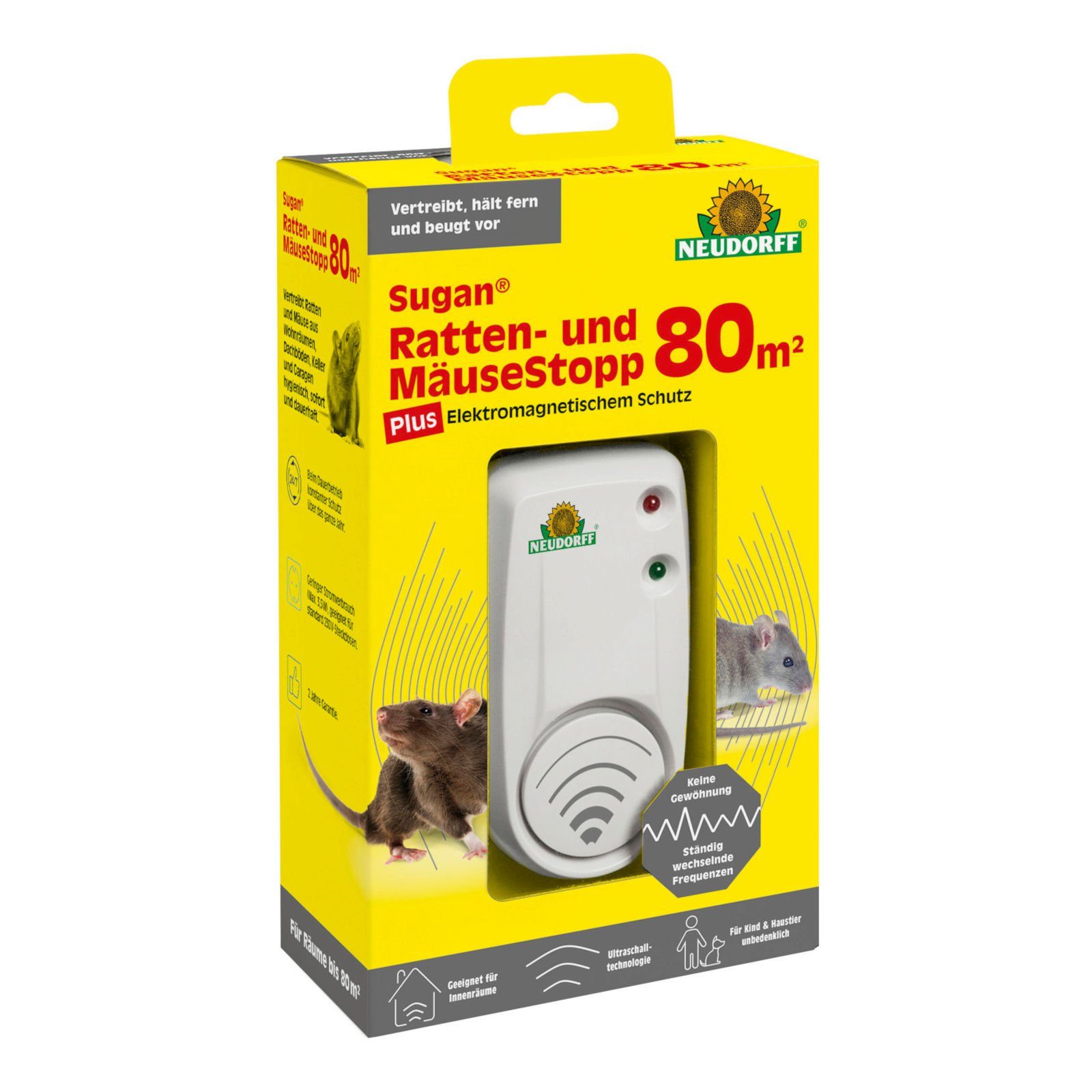 Neudorff Ultraschall-Tierabwehr Neudorff Sugan Ratten- und
