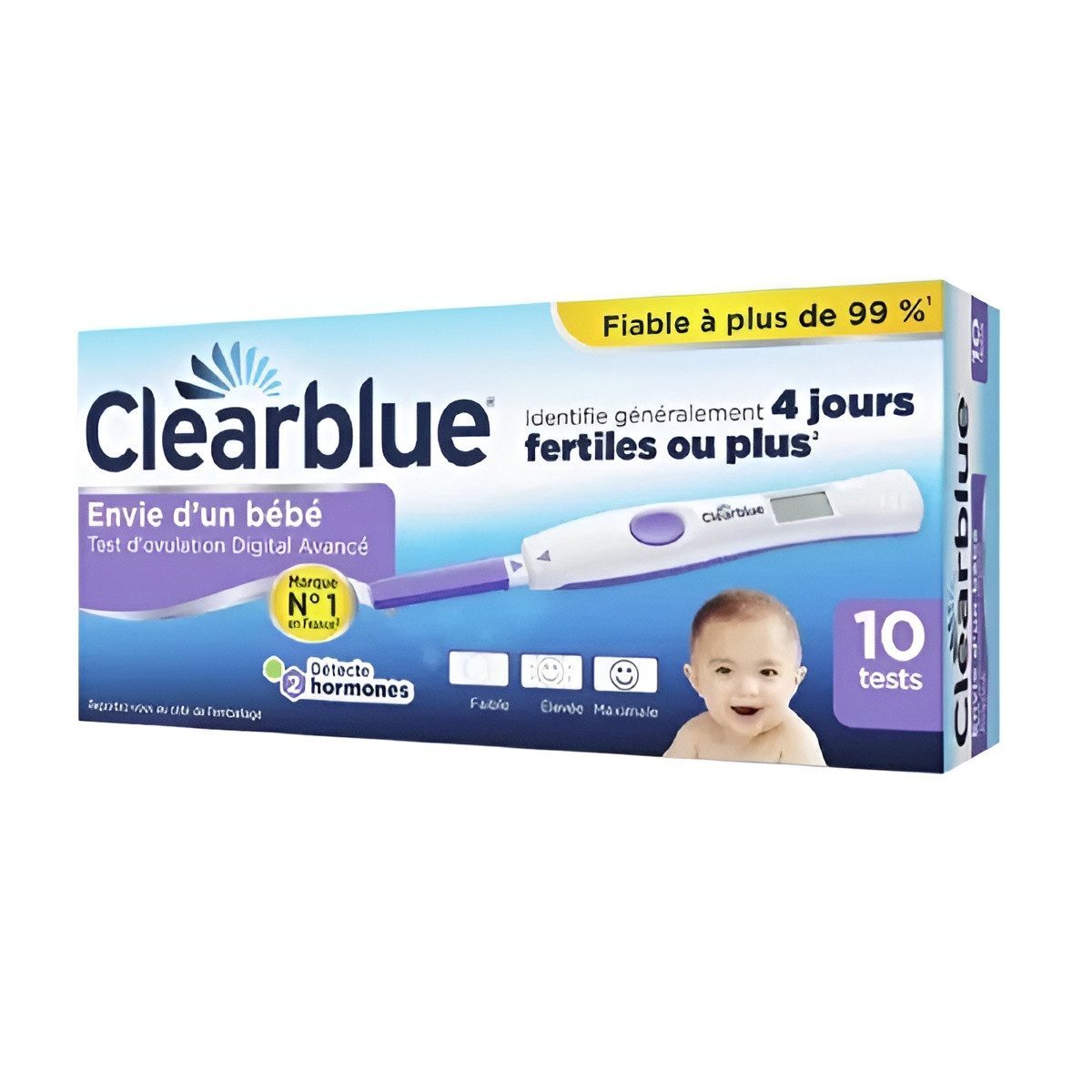 Clearblue Schwangerschaftstest Digitaler Teststreifen, 10-St.