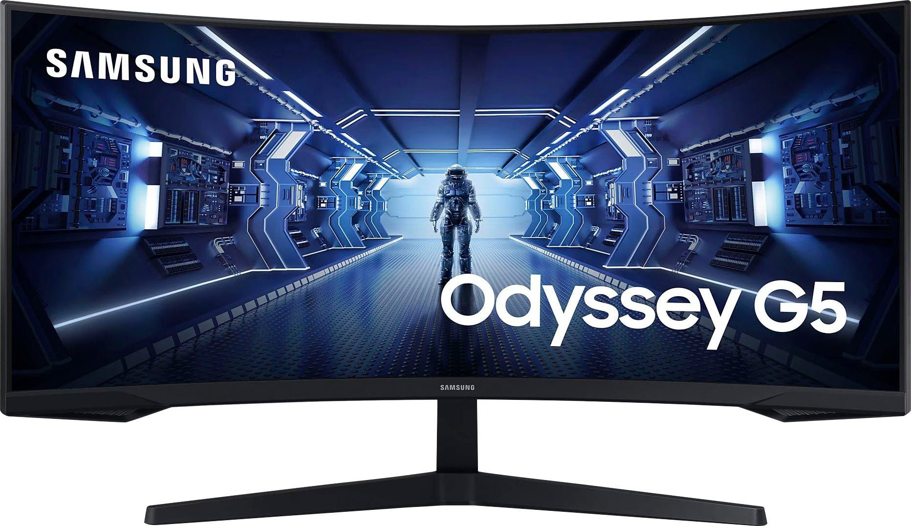 Samsung Odyssey G5 C34G55TWWP Curved-Gaming-LED-Monitor (86