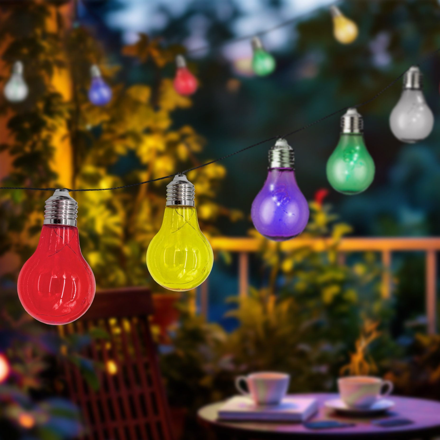 Spetebo LED-Lichterkette Solar Lichterkette mit 10