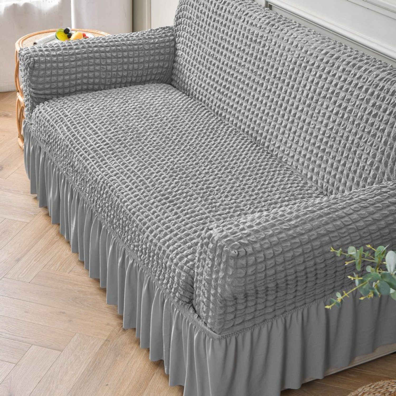 BYSURE Sofahusse, Futon-Couchbezug mit Rock, Stretch-Sofabettbezug