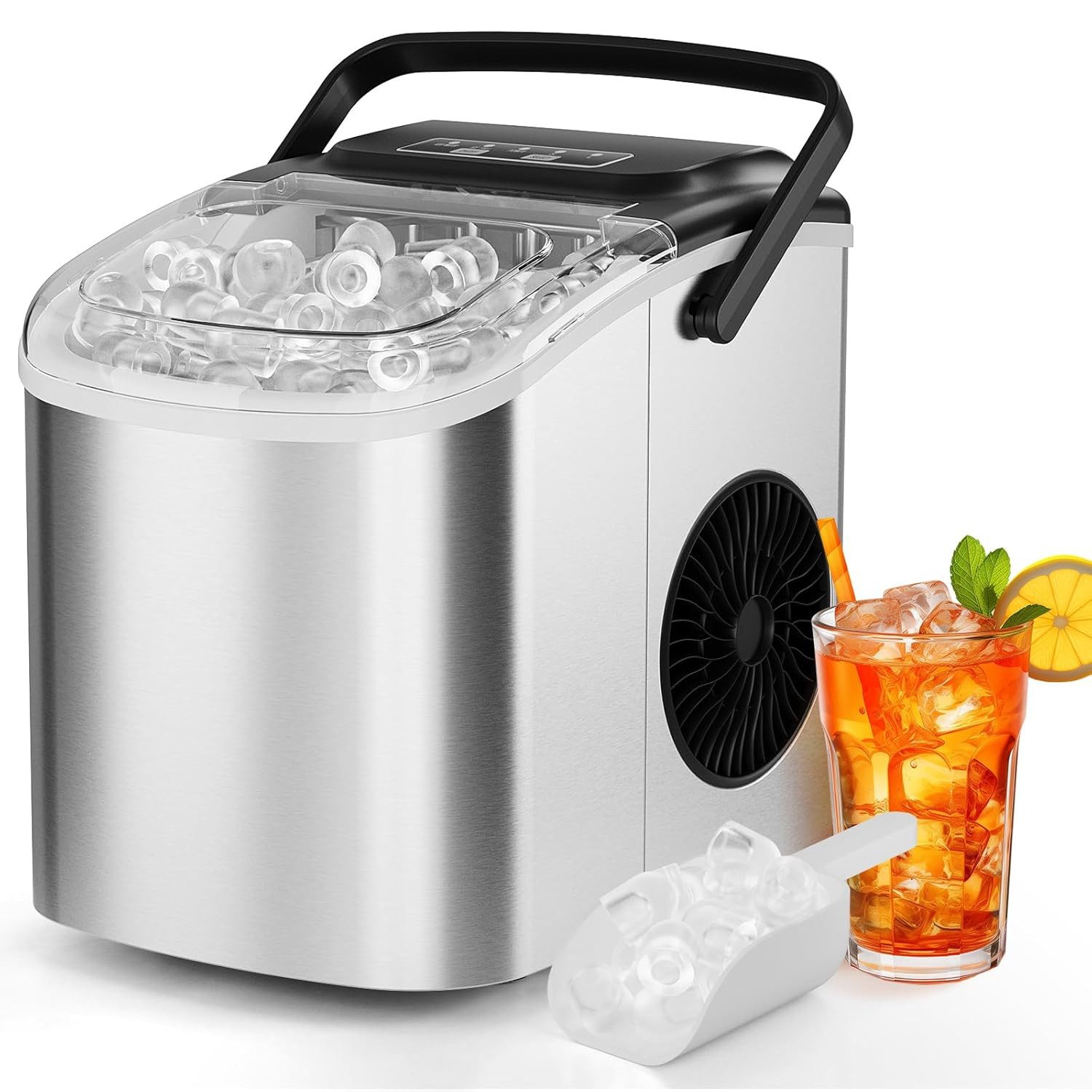 TLGREEN Eiswürfelmaschine,Eismaschine Tragbar – 9 Eiswürfel