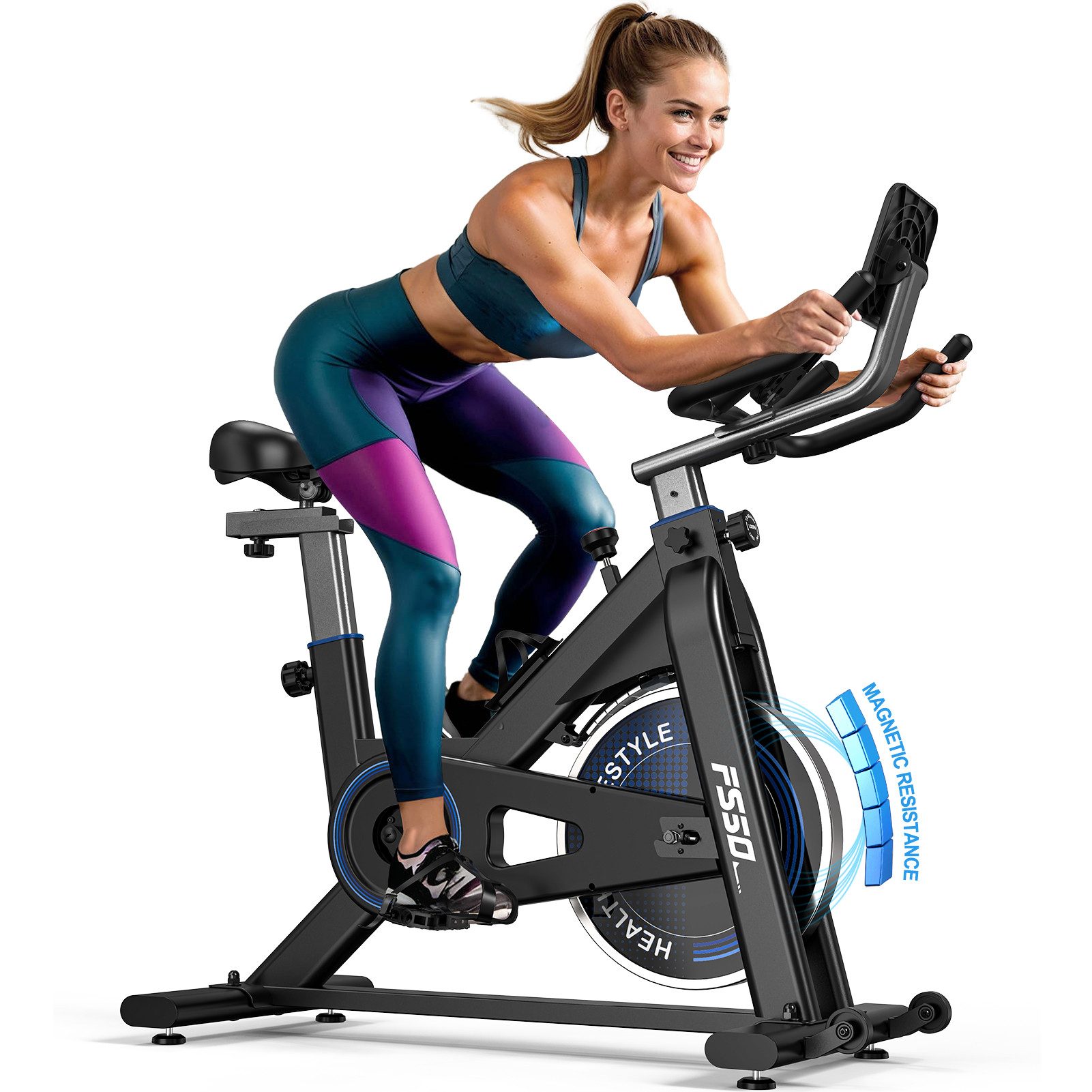 VOWVIT Heimtrainer mit 300 W Widerstandsmoment,