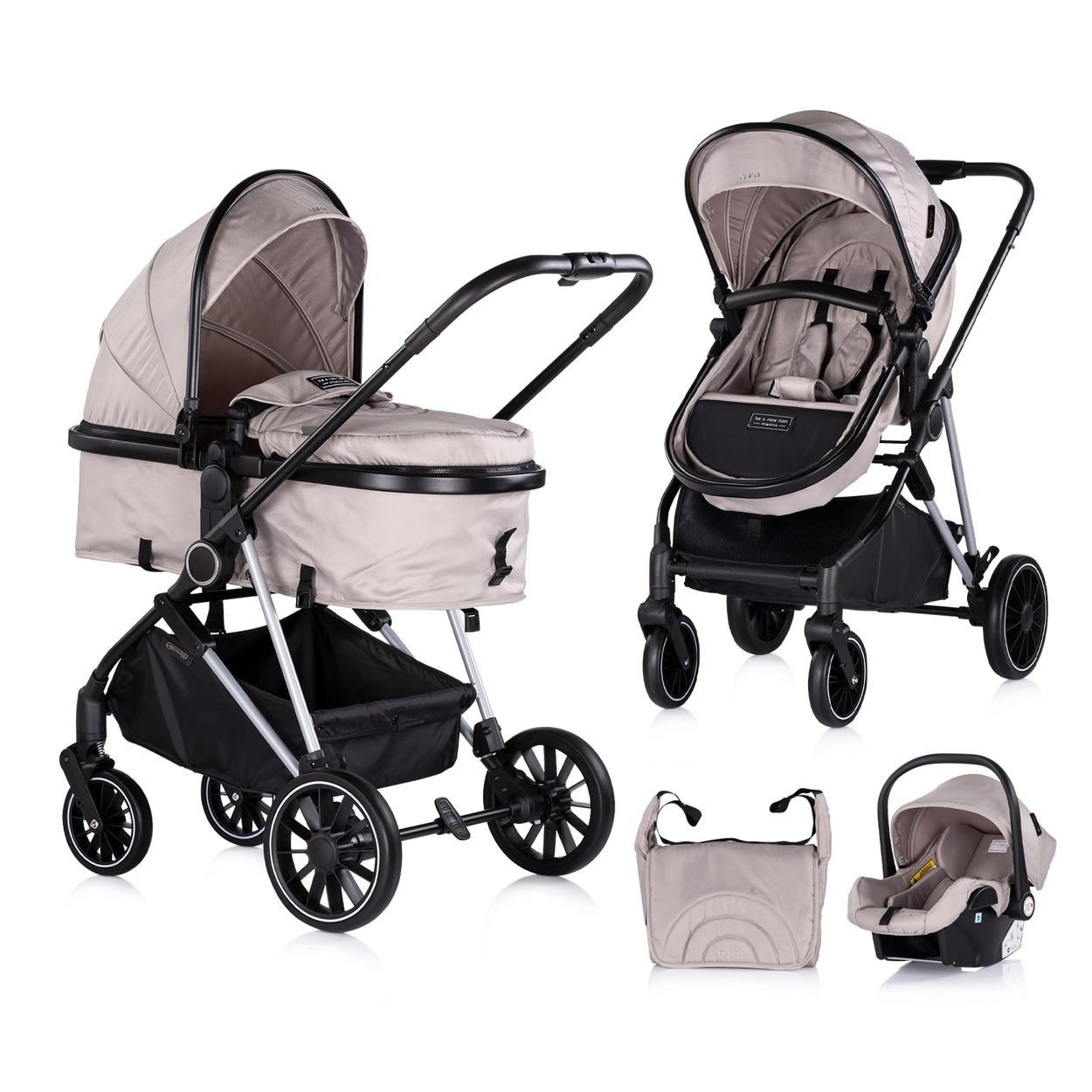 Chipolino Kombi-Kinderwagen Kinderwagen Aura 3 in