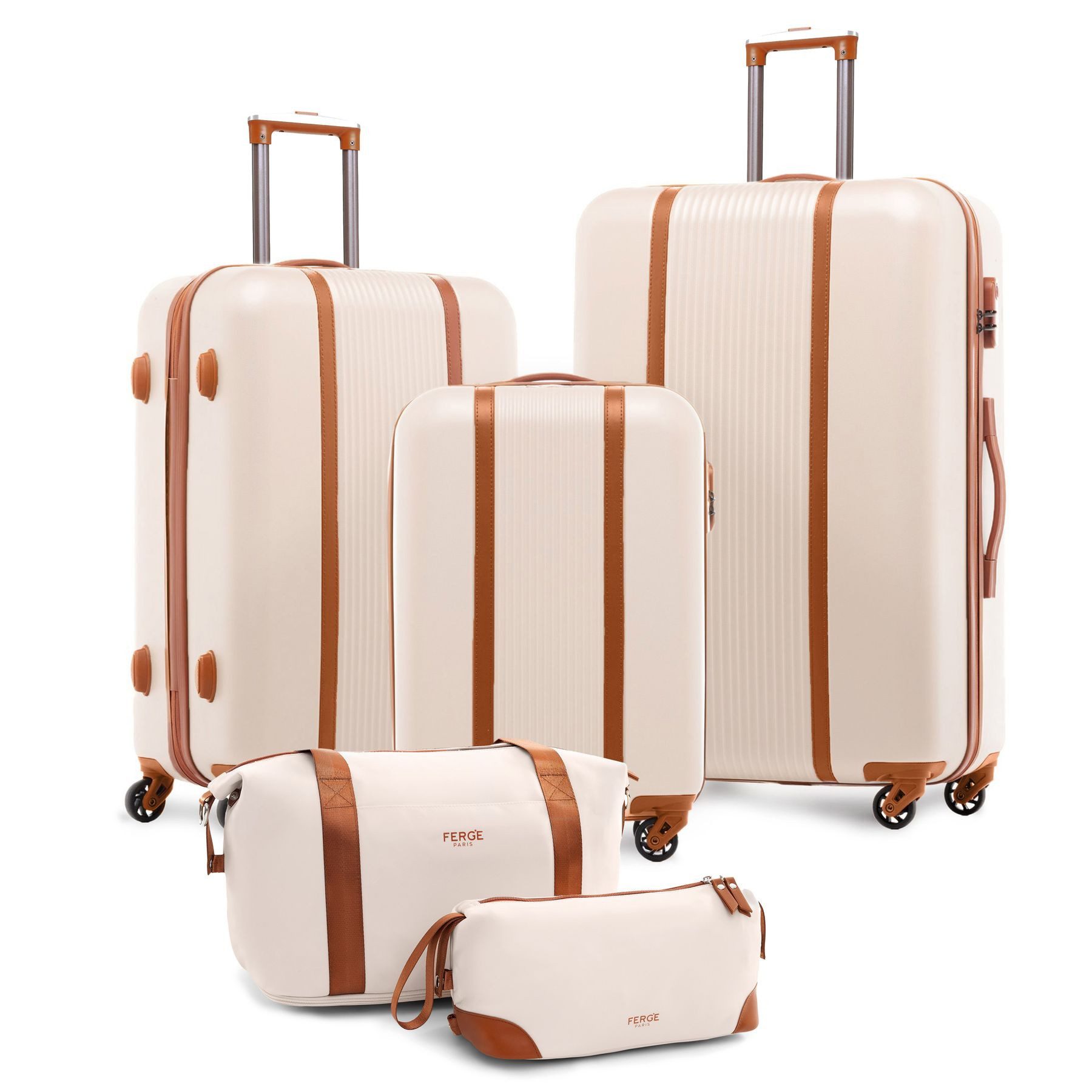 FERGÉ Kofferset Hartschale 5-teilig Koffer Set