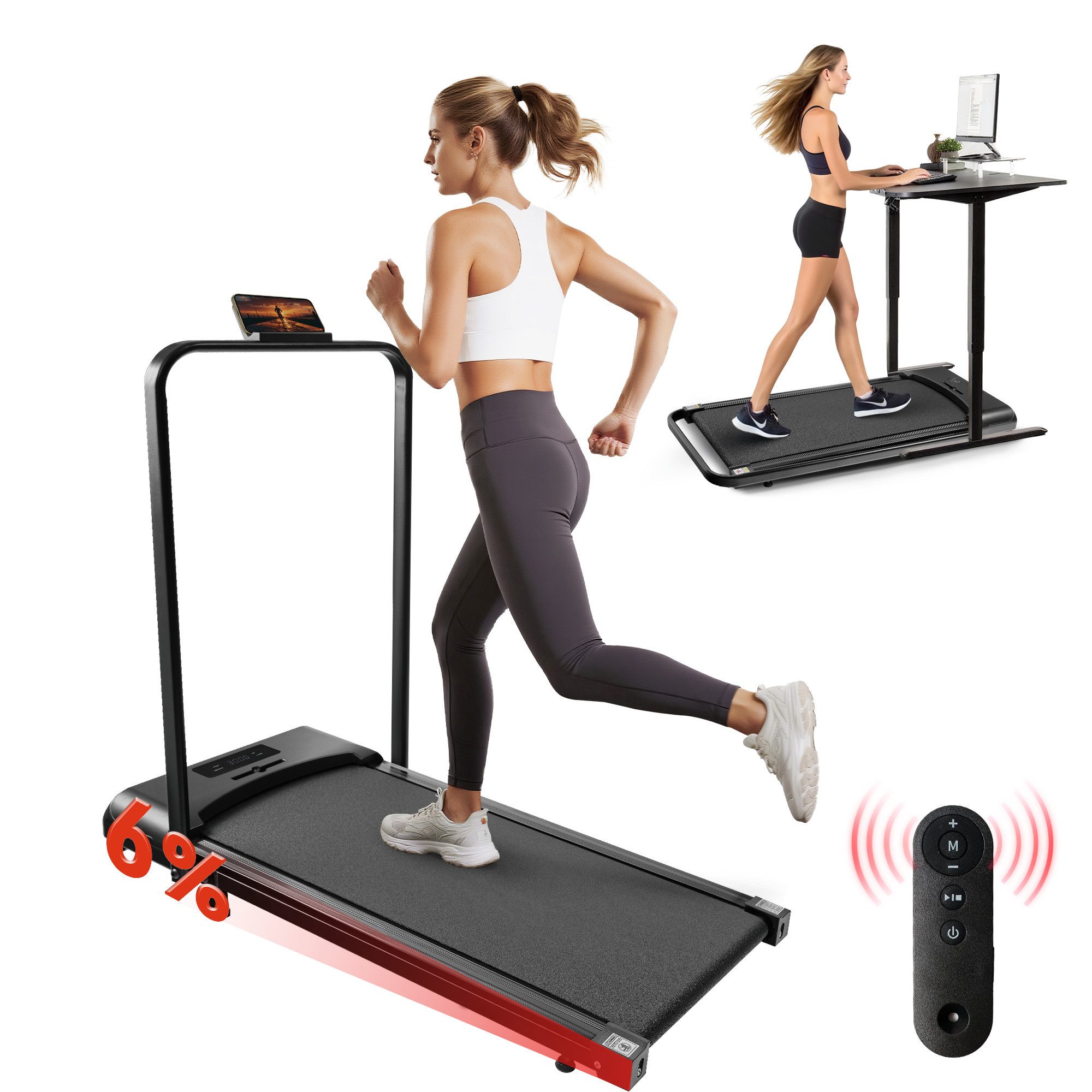 ZMH Laufband Walking/Jogging Pad Laufband Für